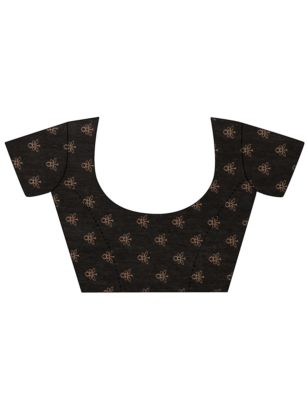  Red Printed Silk Blend Saree With Unstitched Blouse Piece 