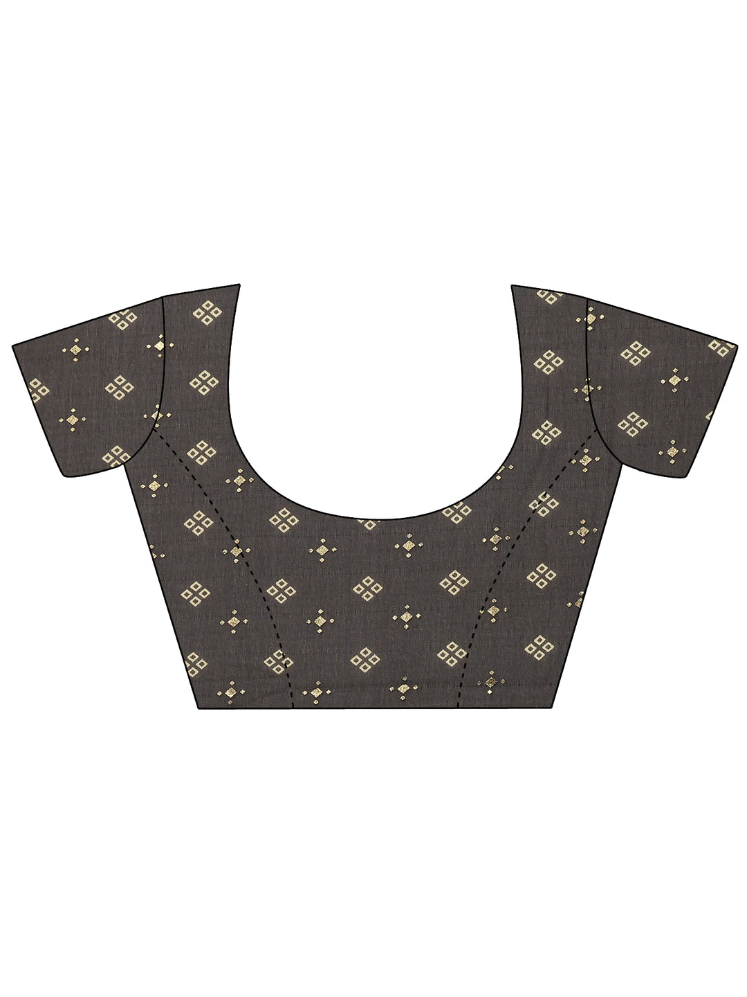  Black Printed Georgette Saree With Unstitched Blouse Piece 