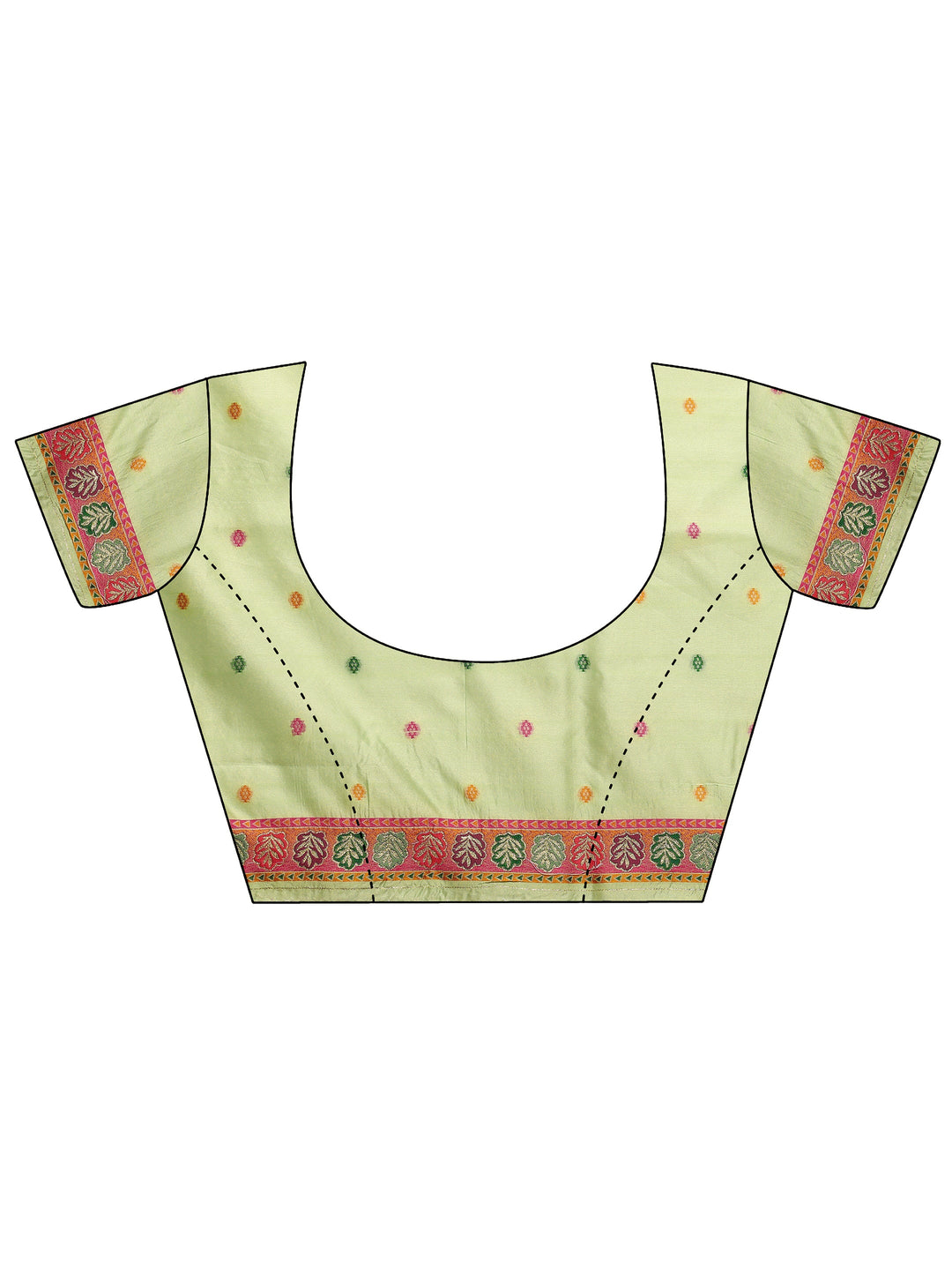  Green Woven Design Silk Blend Saree With Unstitched Blouse Piece 