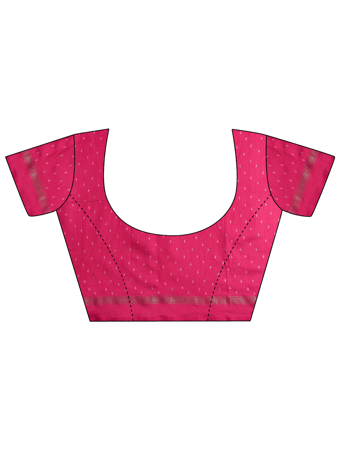  Off White Printed Silk Blend Saree With Unstitched Blouse Piece 