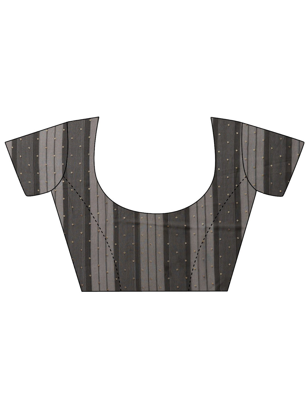  Black Bandhani Printed Georgette Saree With Unstitched Blouse Piece 