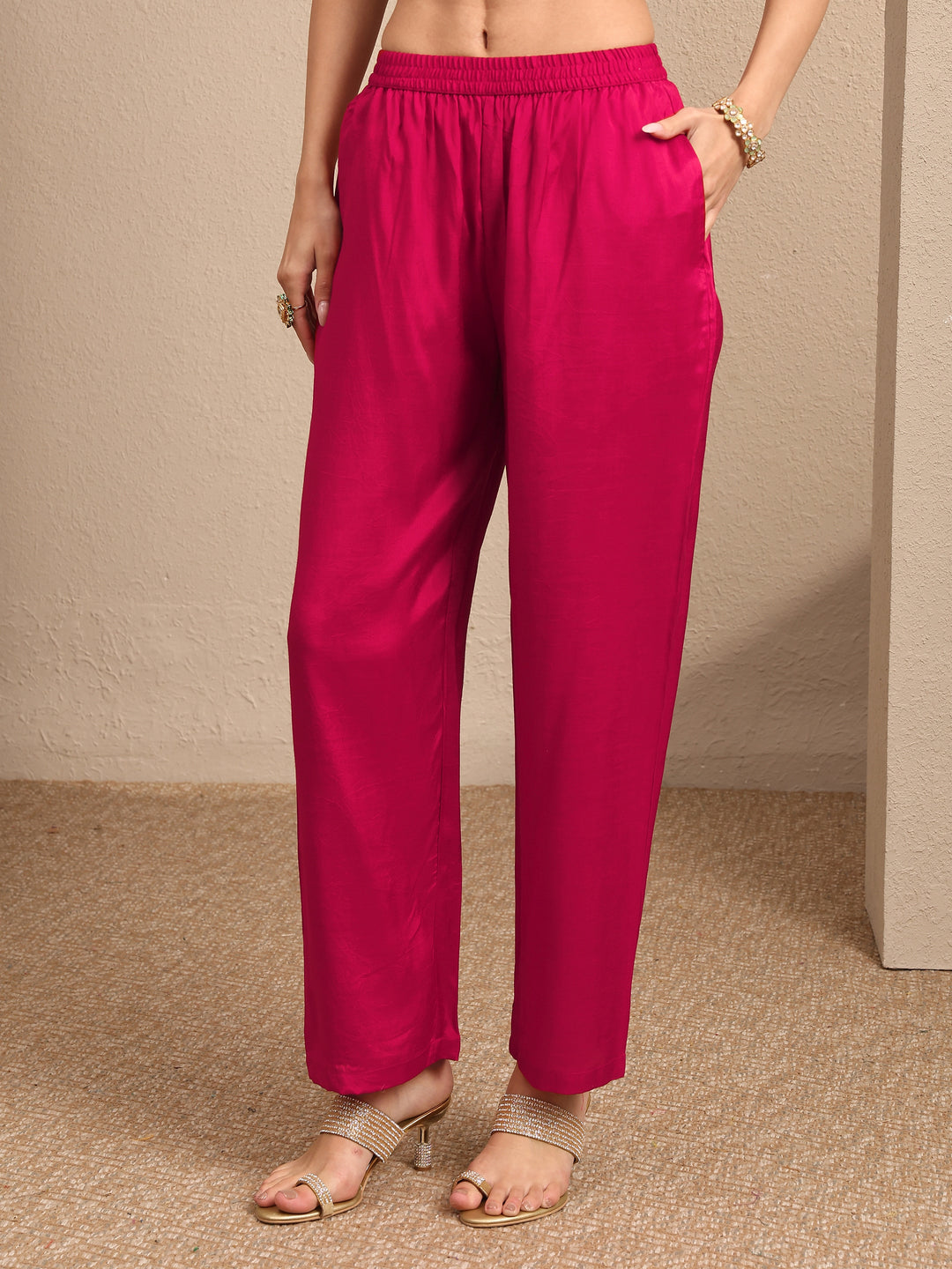  Mustard Bandhani Printed Silk Blend Suit Set With Dupatta 