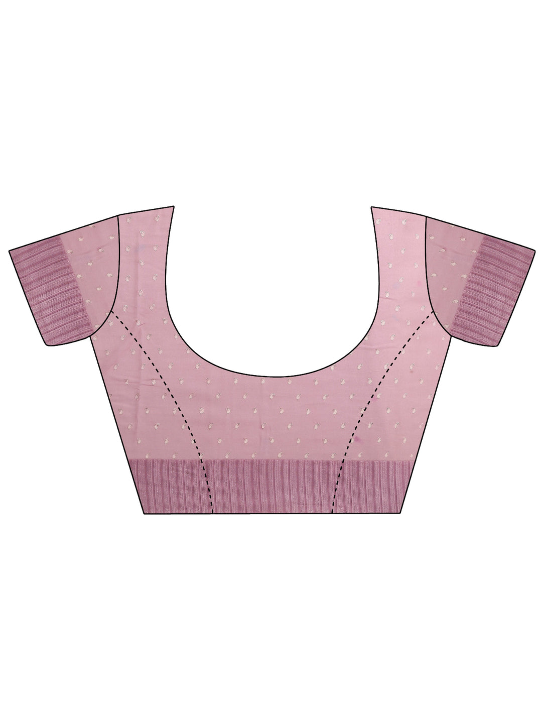  Pink Paisley Printed Georgette Saree With Unstitched Blouse Piece 