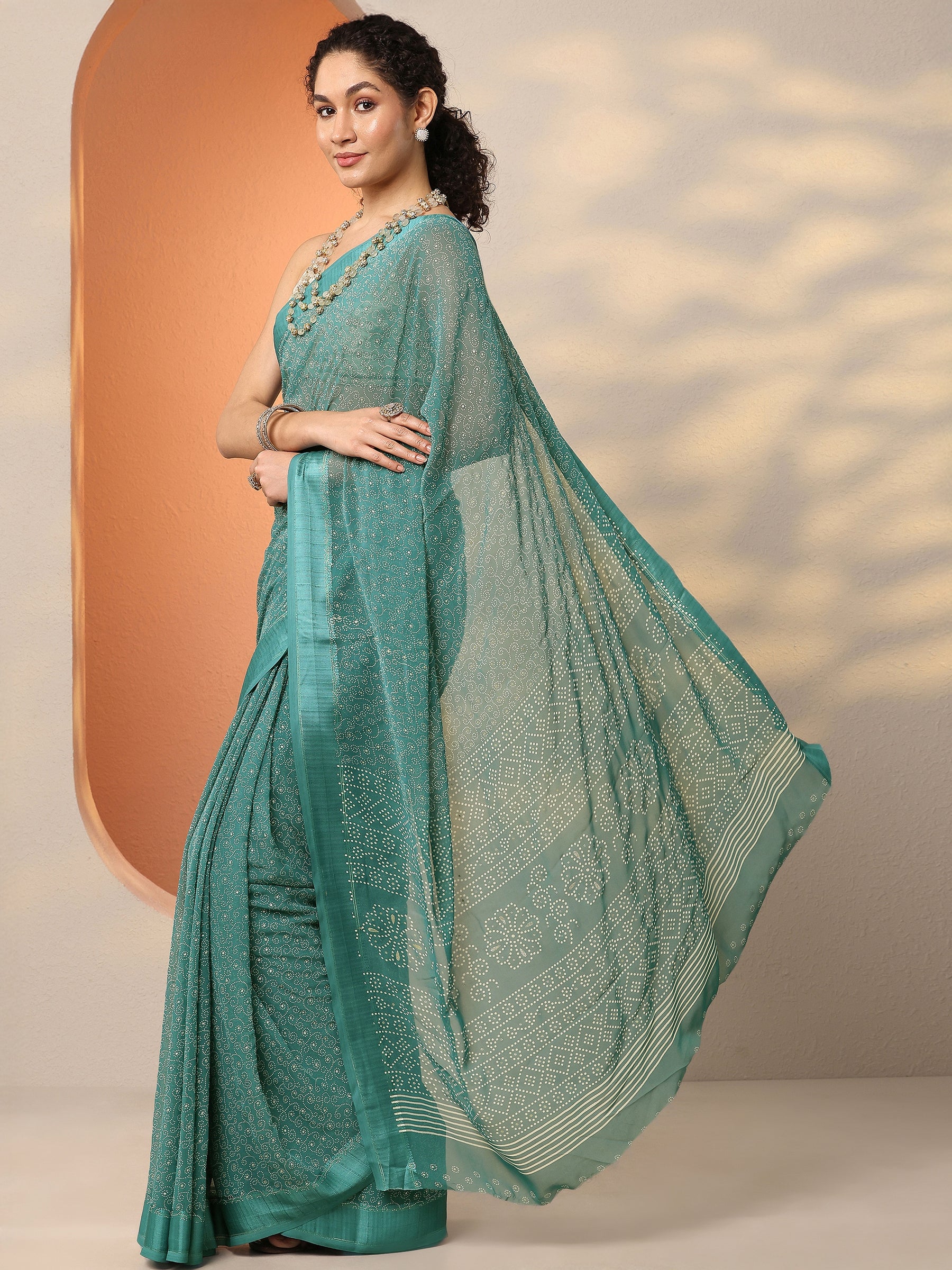 Grey Solid Jimmy Choo Satin Saree With Unstitched Blouse Piece