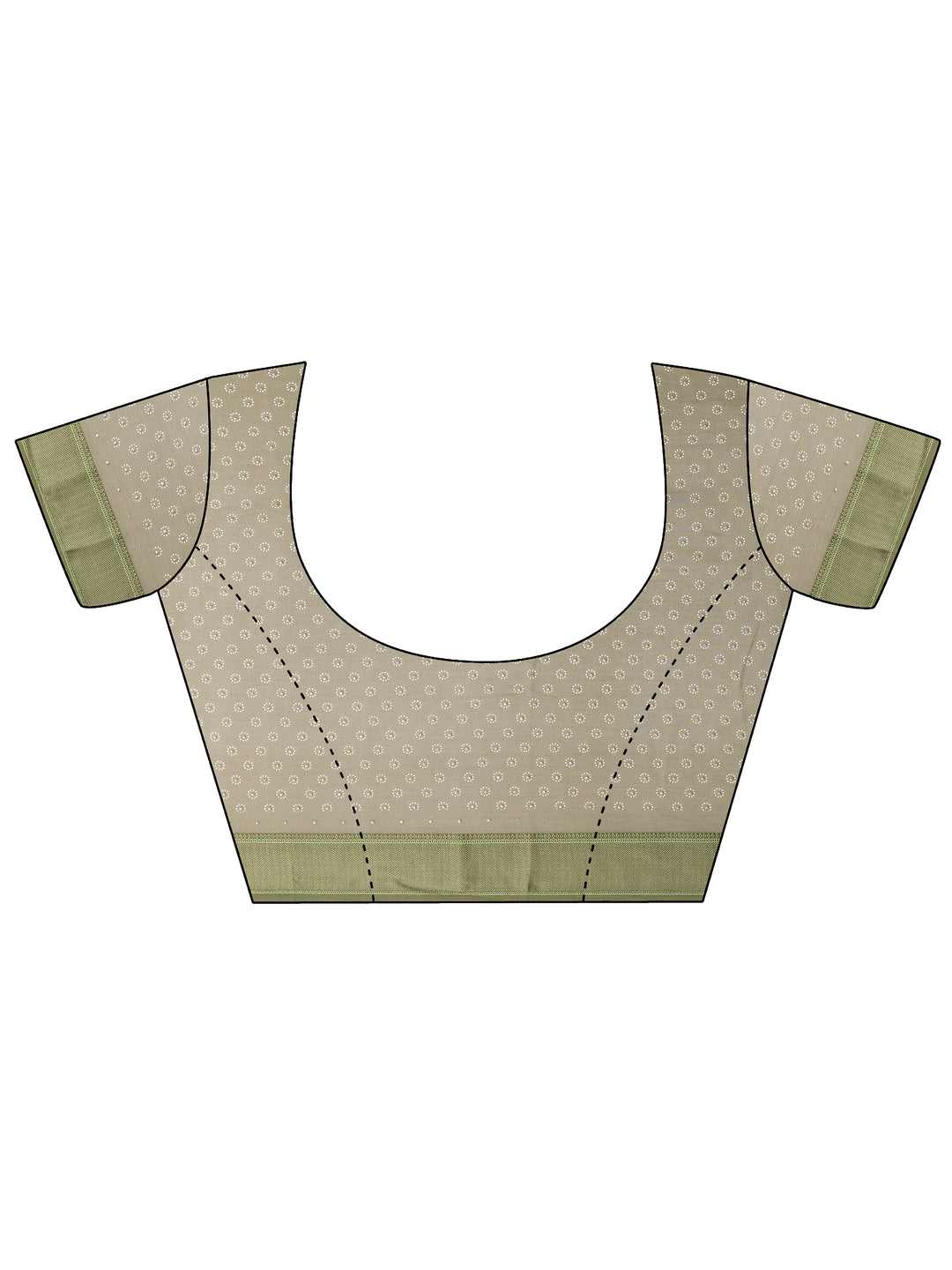  Green Bandhani Printed Georgette Saree With Unstitched Blouse Piece 