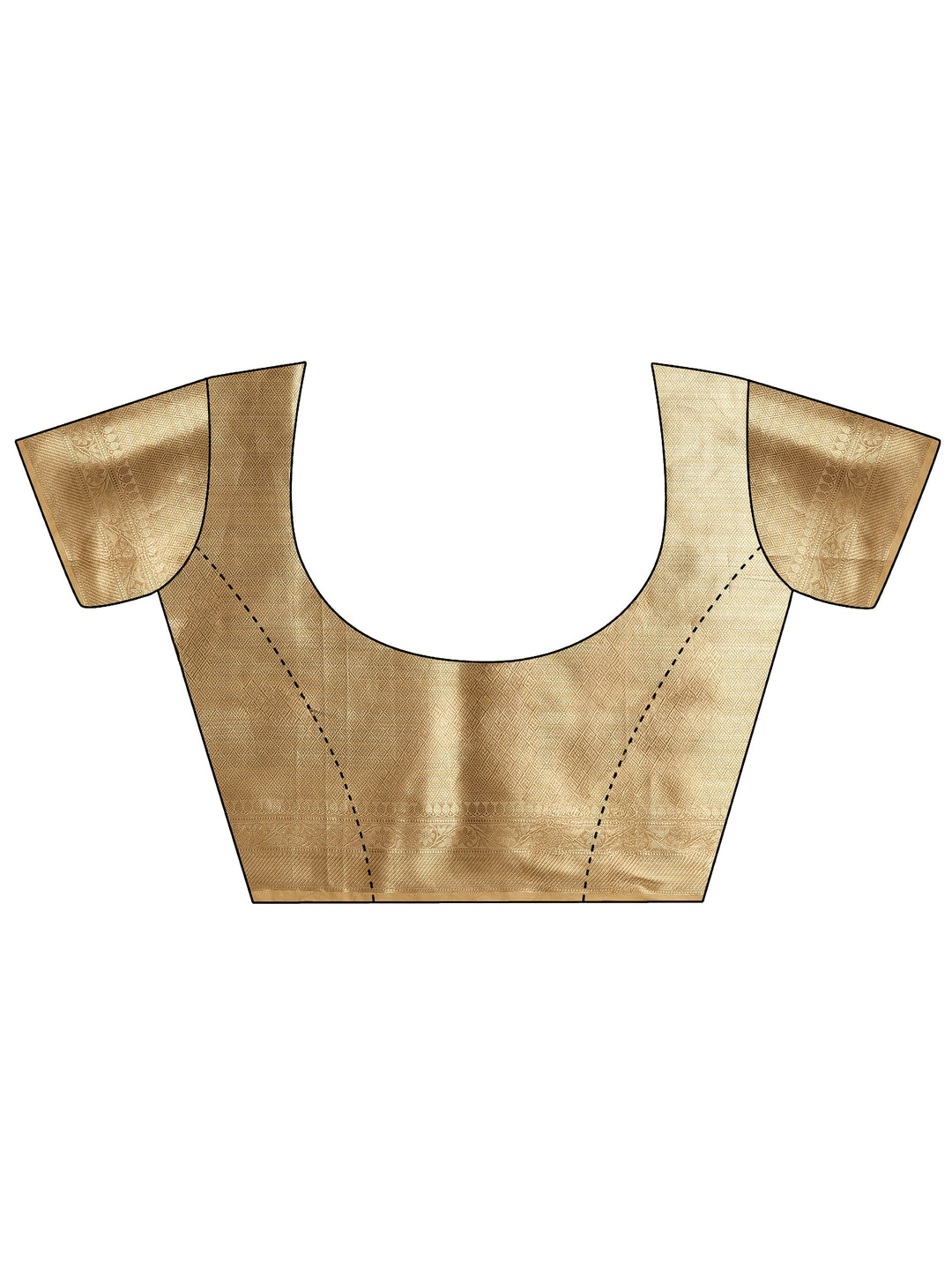  Multi Woven Design Silk Blend Saree With Unstitched Blouse Piece 