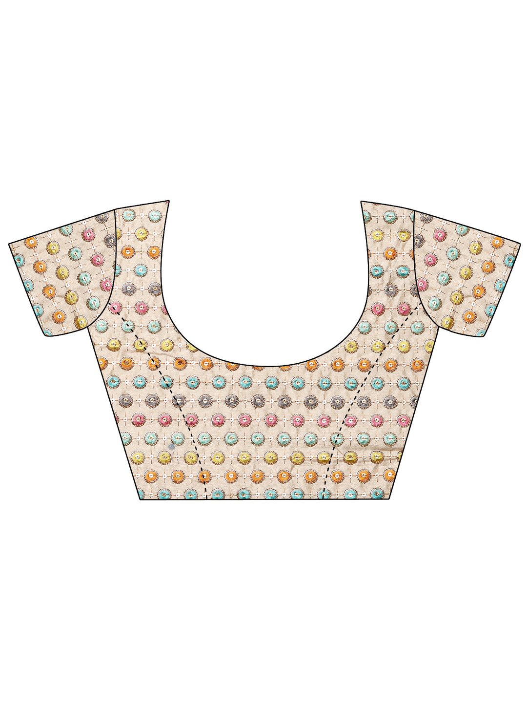  Mauve Embroidered Silk Blend Saree With Unstitched Blouse Piece 