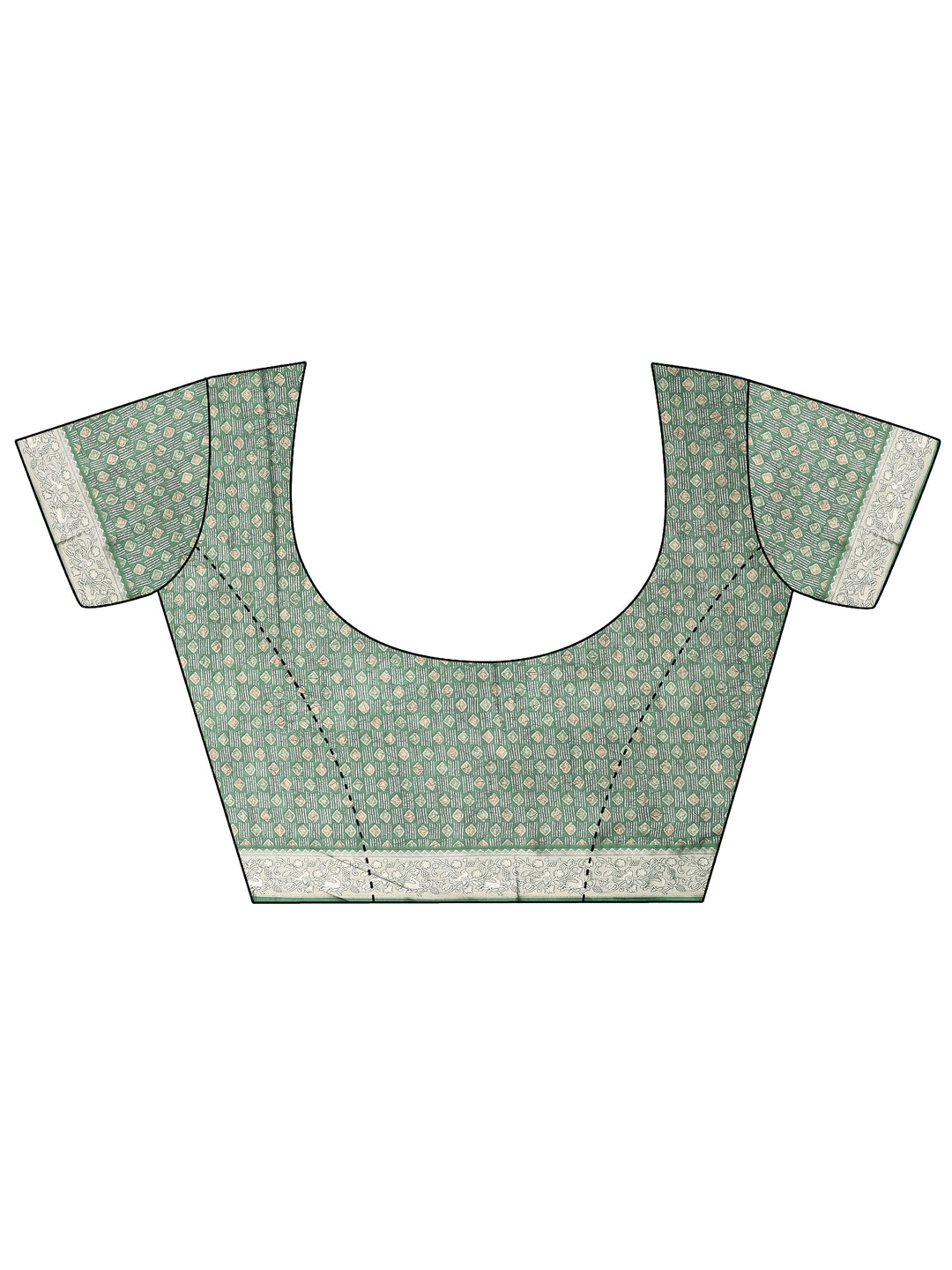  Mauve Printed Silk Blend Saree With Unstitched Blouse Piece 