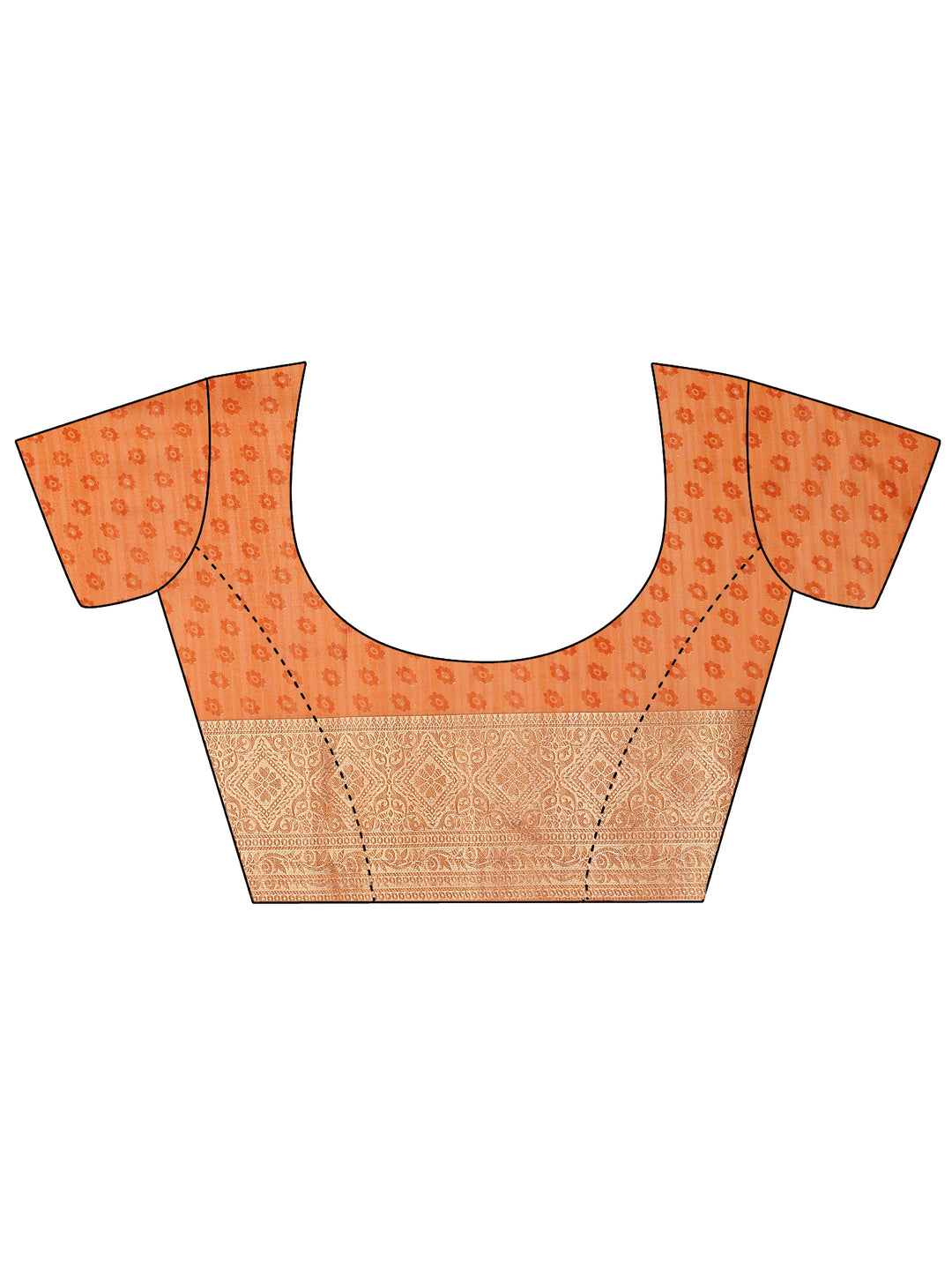  Multi Printed Silk Blend Saree With Unstitched Blouse Piece 