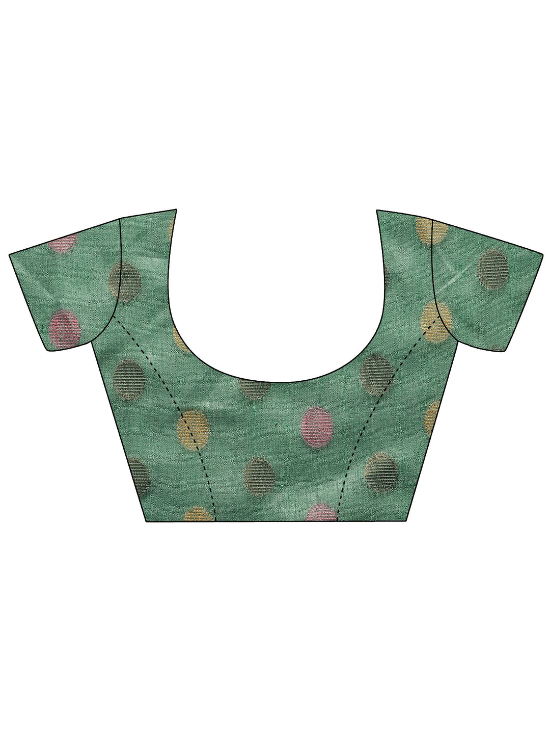  Green Embellished Silk Blend Sarees With Unstitched Blouse Piece 