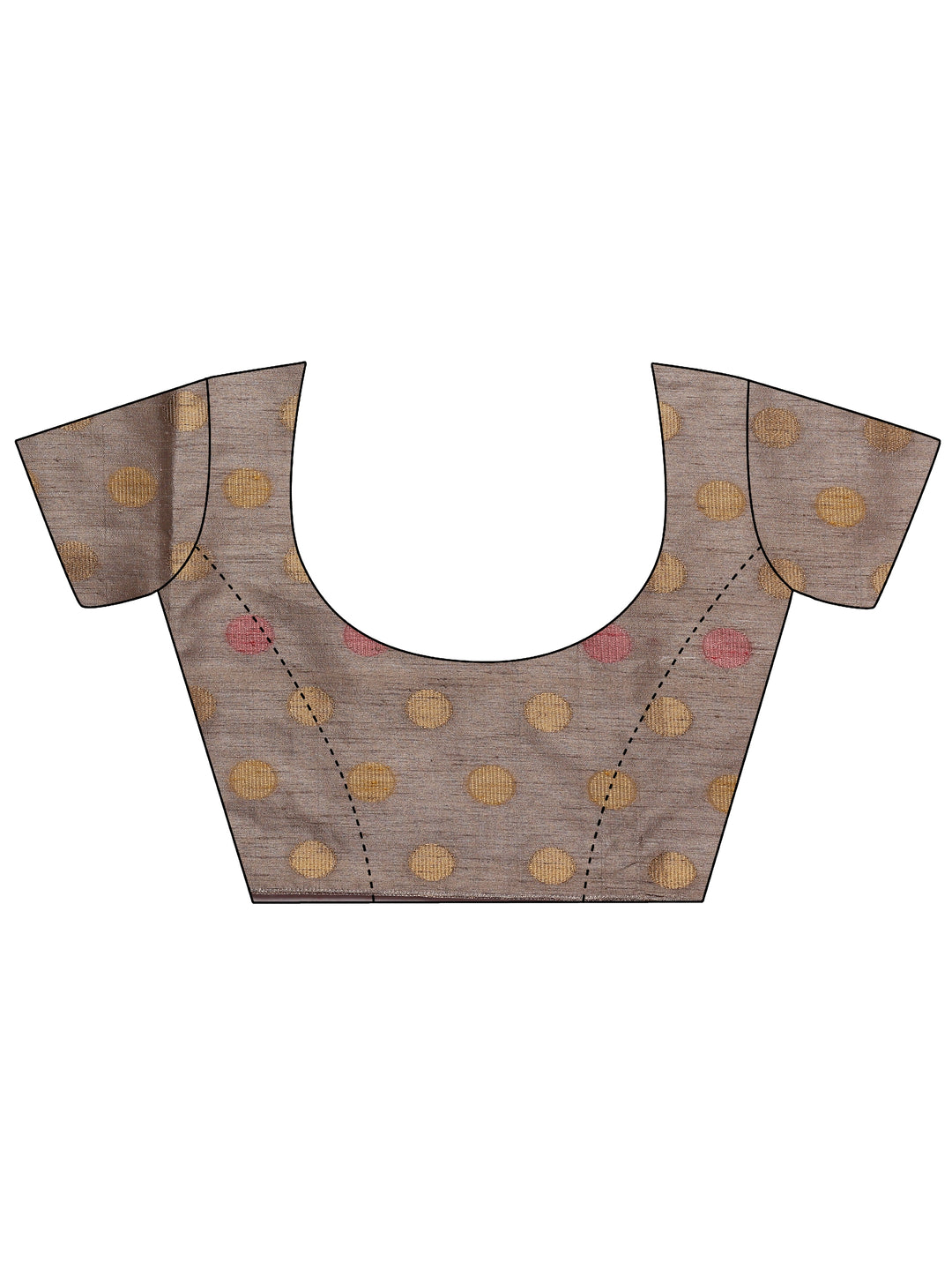  Grey Embellished Silk Blend Saree With Unstitched Blouse Piece 