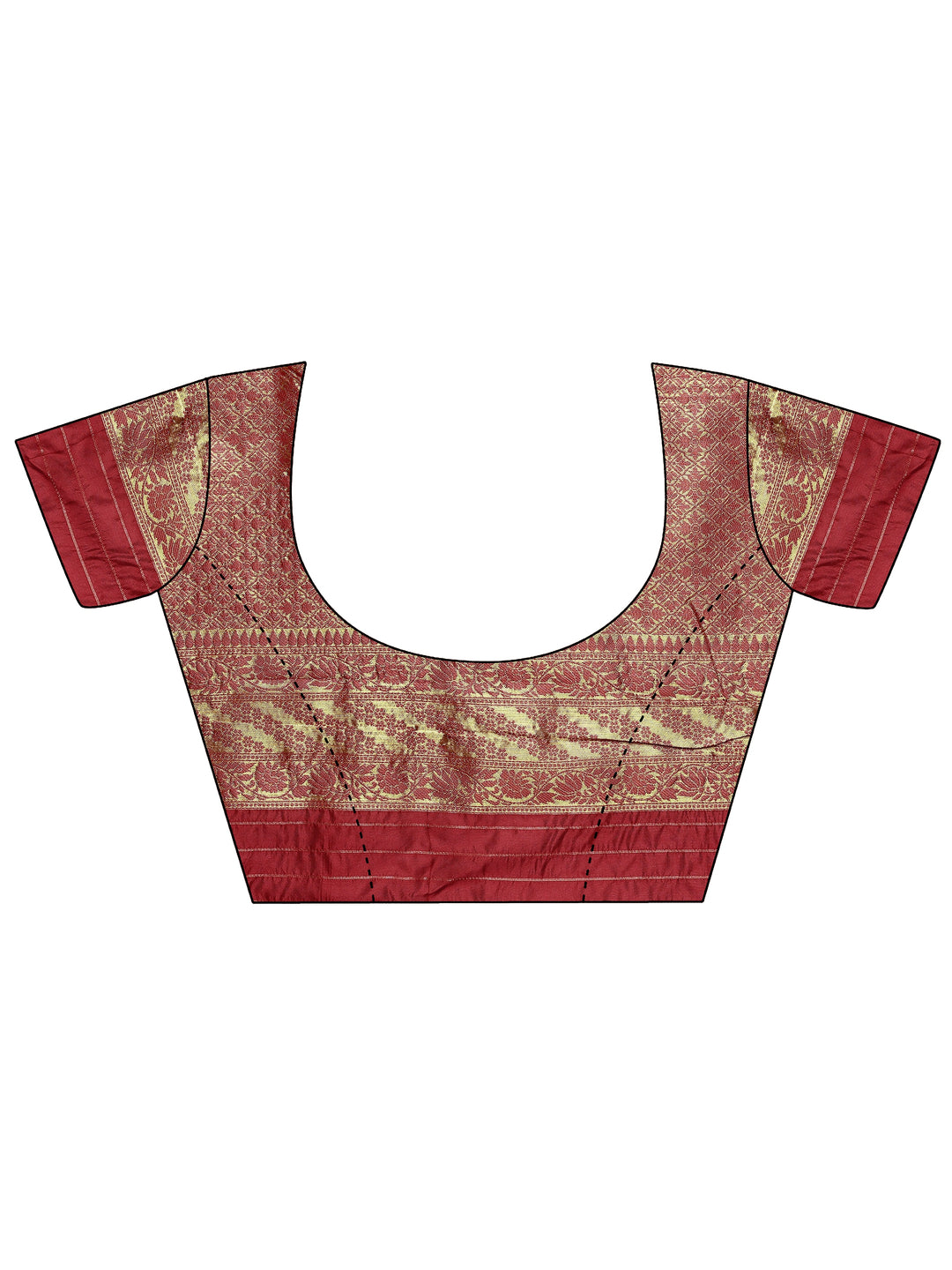  Red Woven Design Silk Blend Sarees With Unstitched Blouse Piece 