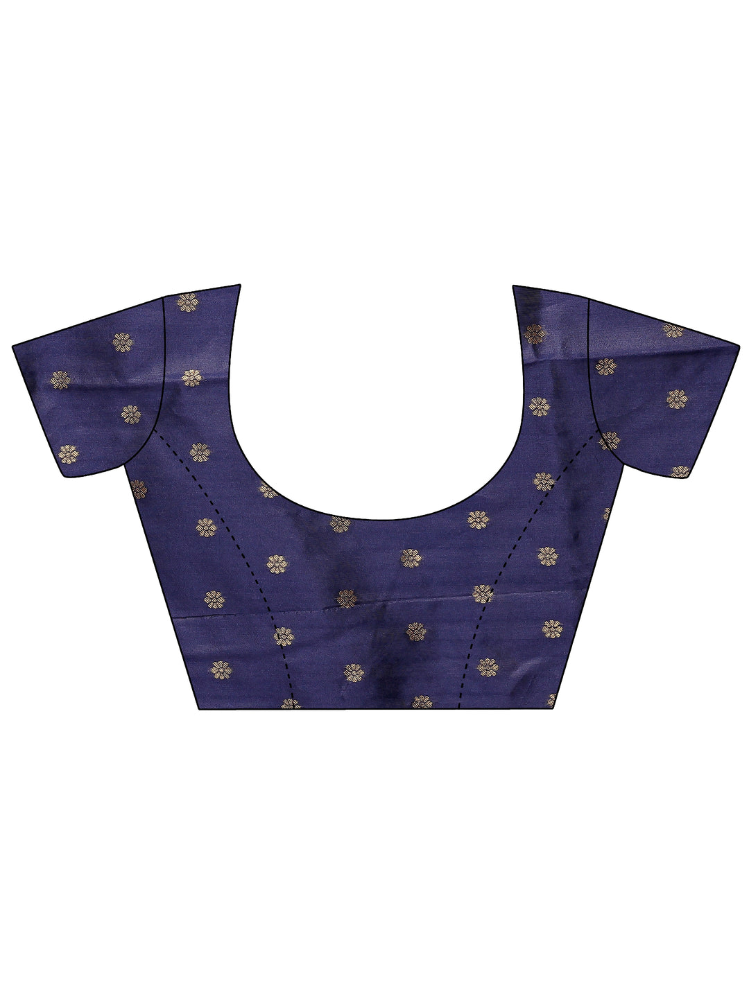  Blue Woven Design Silk Blend Sarees With Unstitched Blouse Piece 