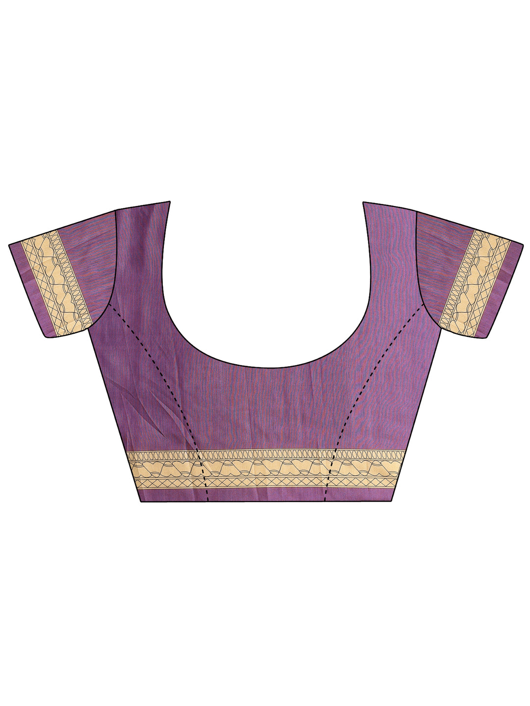  Gold Printed Silk Blend Saree With Unstitched Blouse Piece 