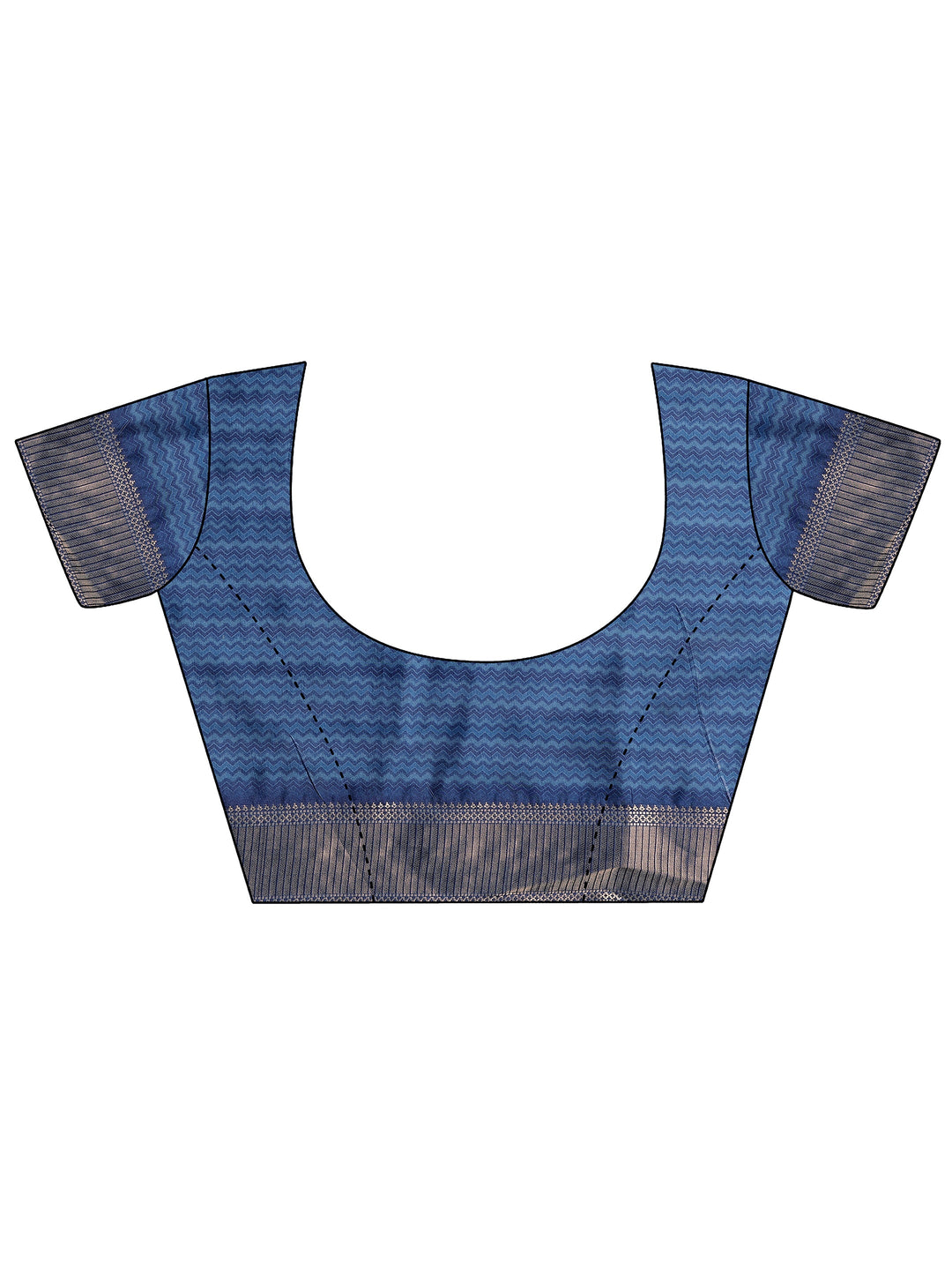  Beige Printed Silk Blend Saree With Unstitched Blouse Piece 