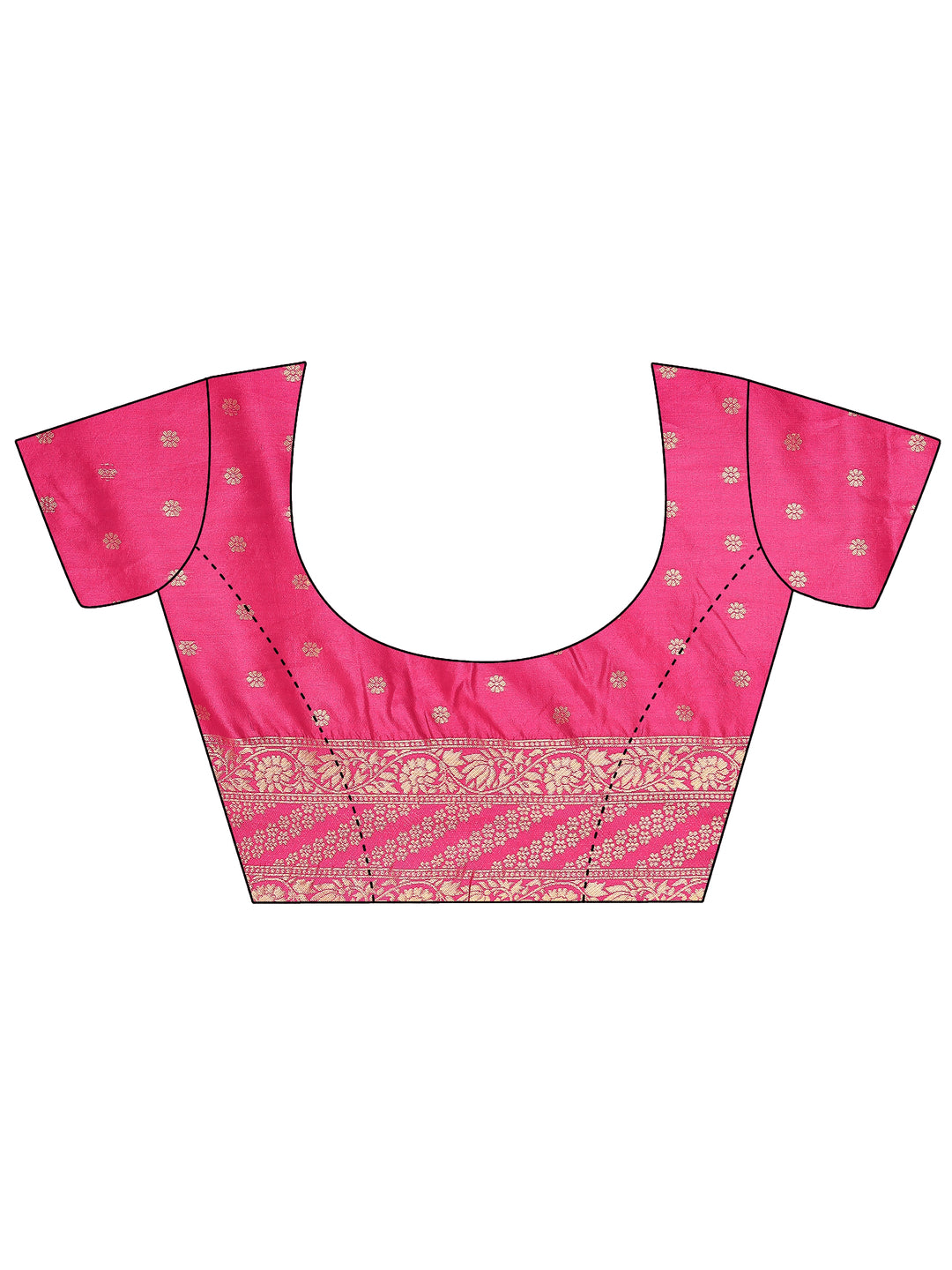  Pink Woven Design Silk Blend Sarees With Unstitched Blouse Piece 