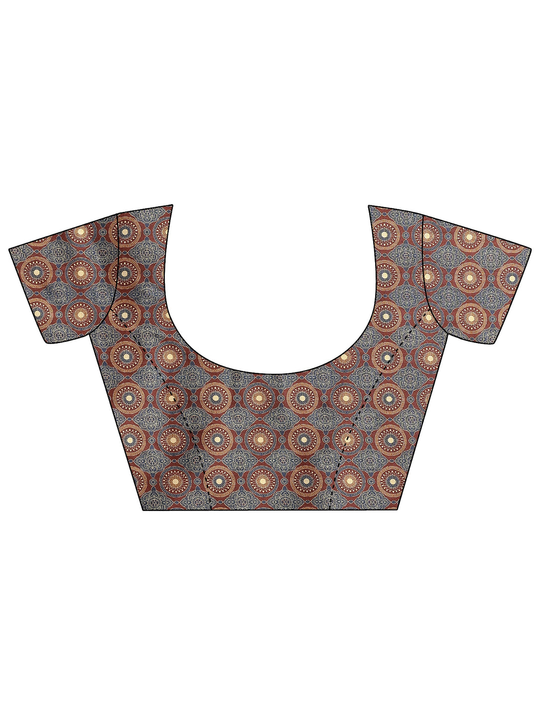  Blue Solid Silk Blend Saree With Unstitched Blouse Piece 