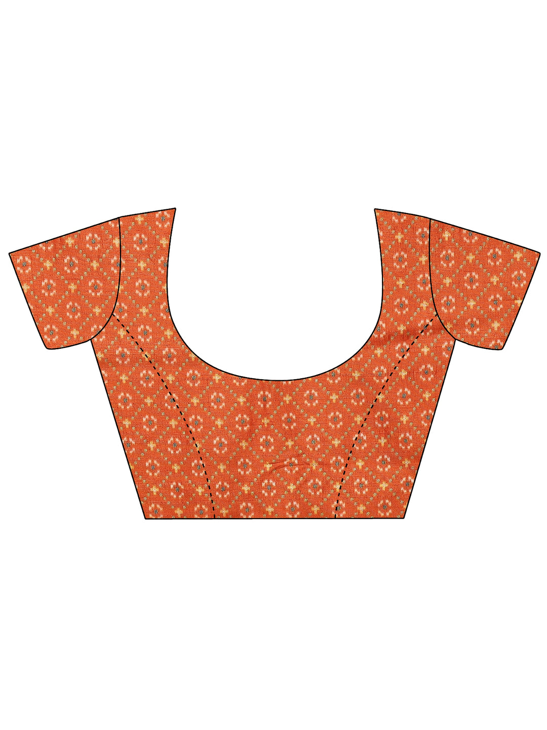  Green Printed Silk Blend Sarees With Unstitched Blouse Piece 