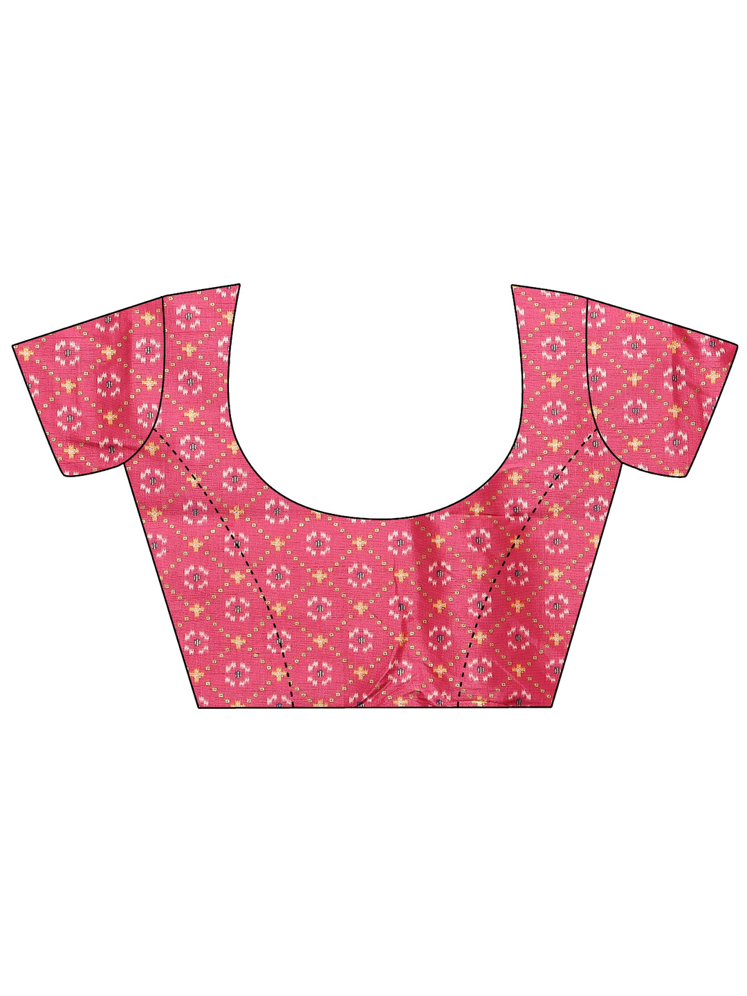  Mustard Printed Silk Blend Sarees With Unstitched Blouse Piece 