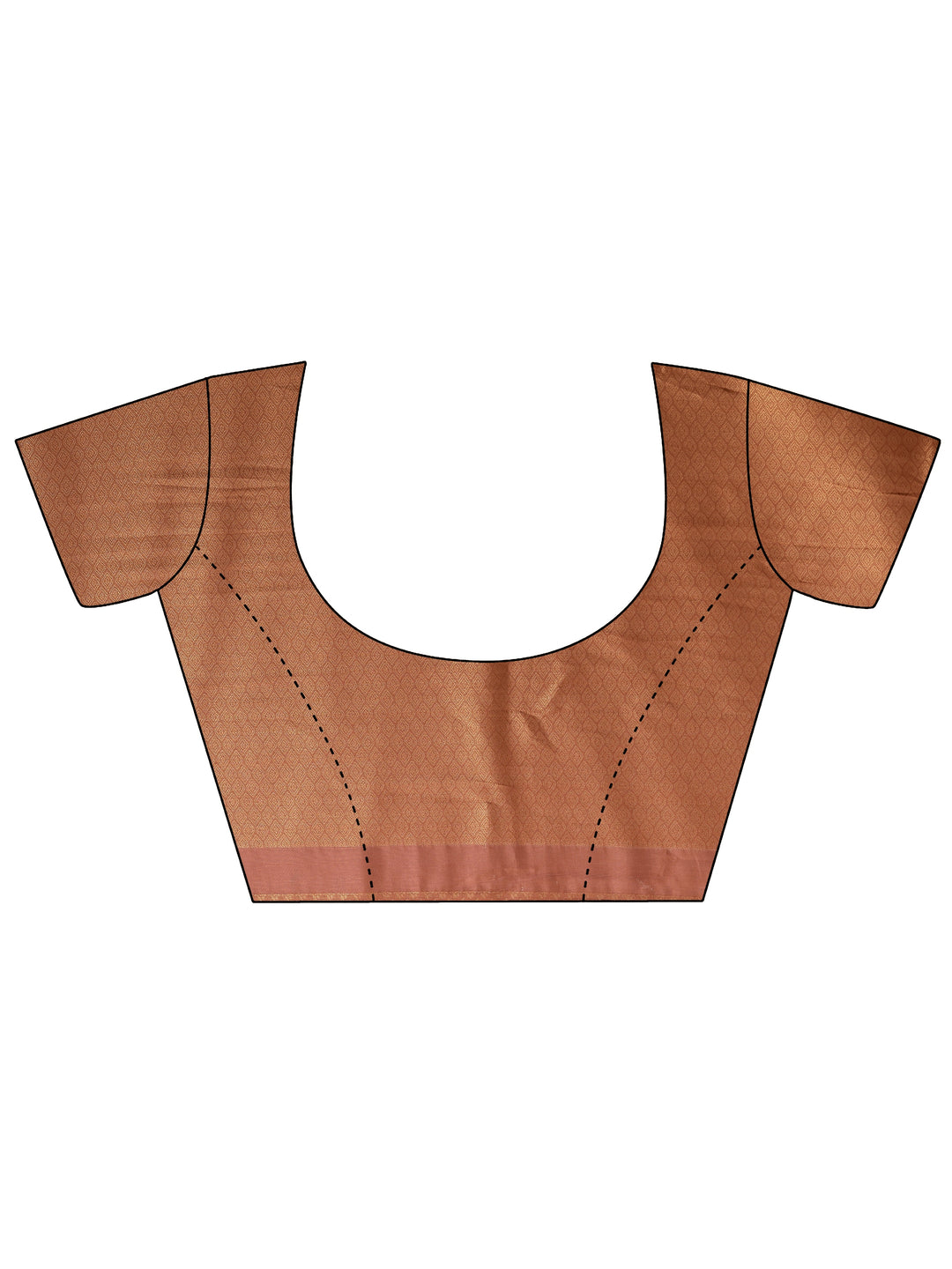  Peach Woven Design Silk Blend Saree With Unstitched Blouse Piece 