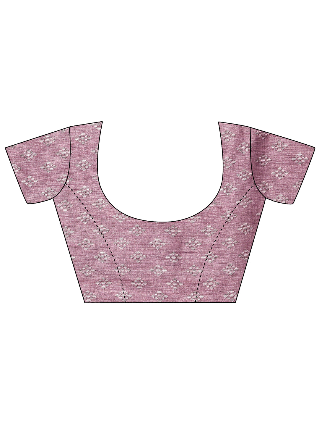  Purple Printed Silk Blend Saree With Unstitched Blouse Piece 