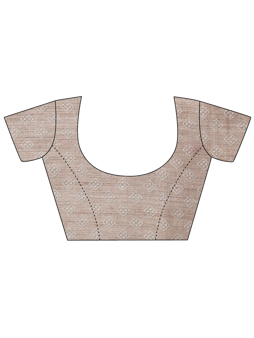  Gold Printed Silk Blend Saree With Unstitched Blouse Piece 