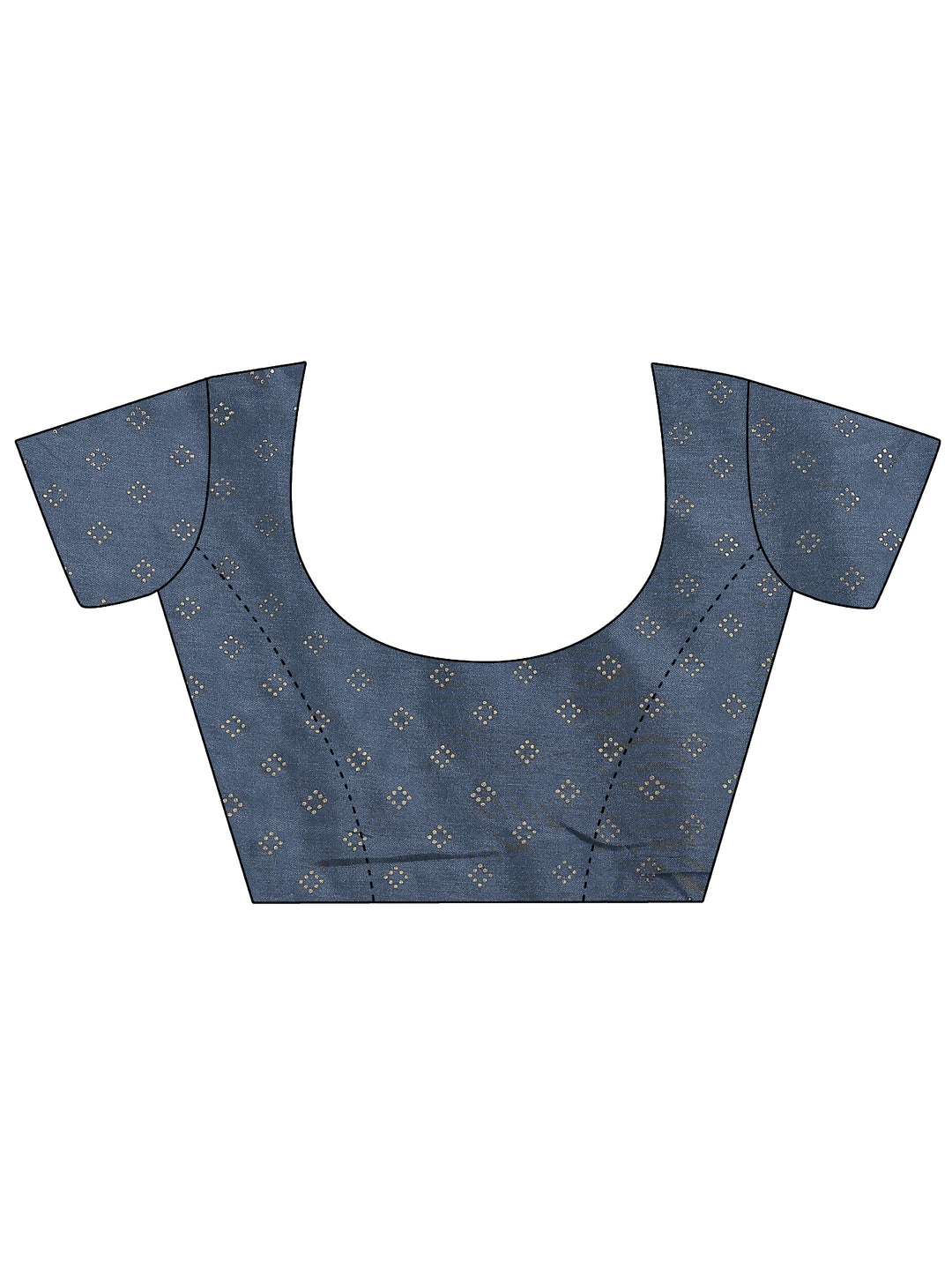  Beige Printed Silk Blend Saree With Unstitched Blouse Piece 