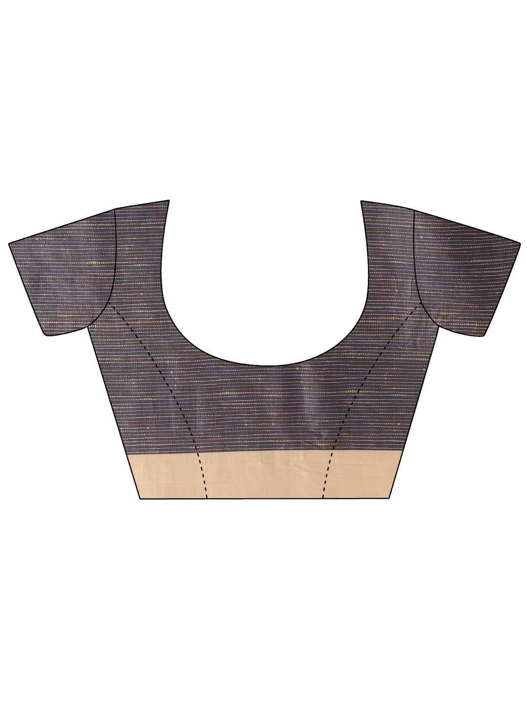  Beige Solid Silk Blend Saree With Unstitched Blouse Piece 