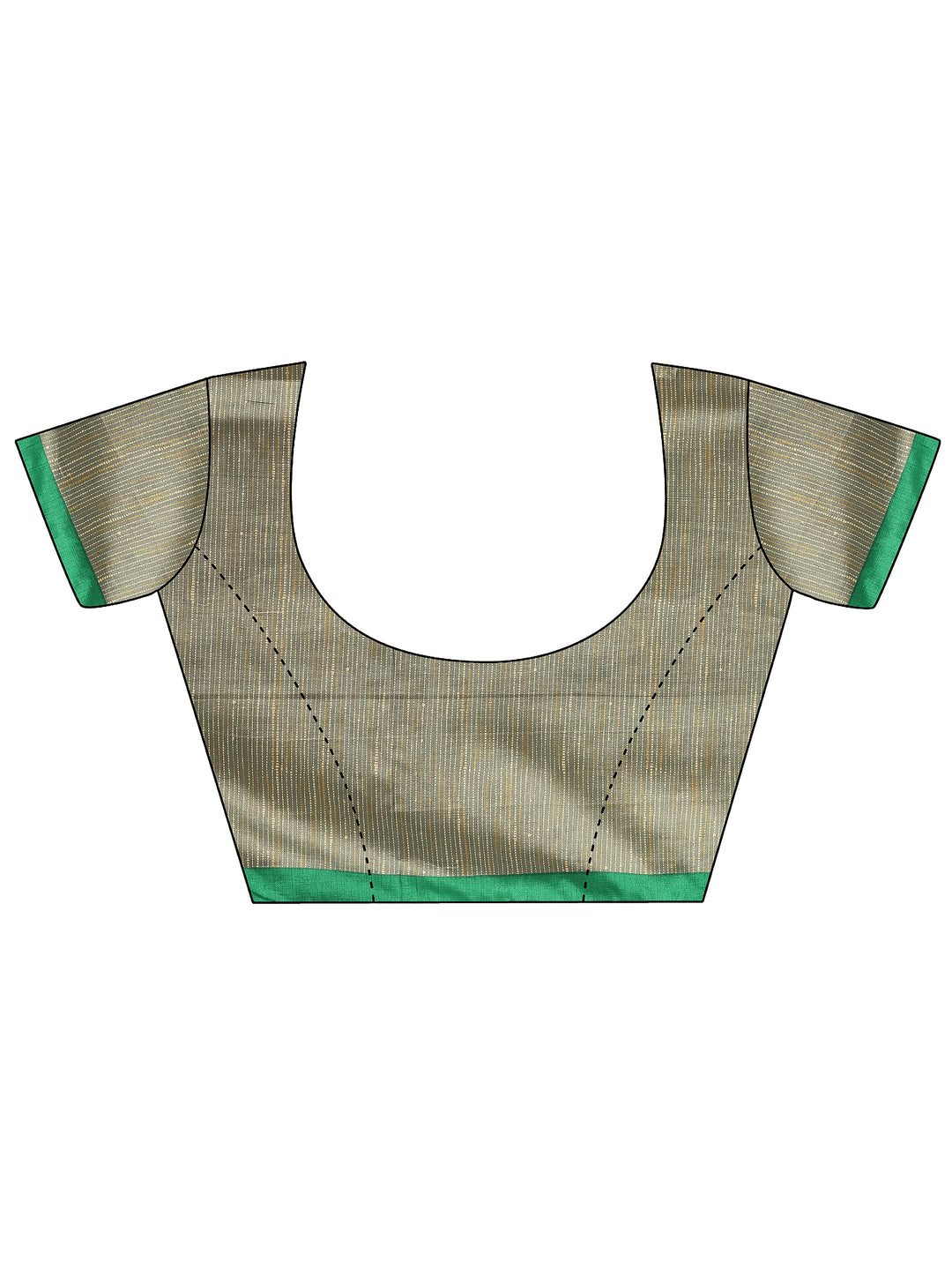  Beige Solid Silk Blend Saree With Unstitched Blouse Piece 