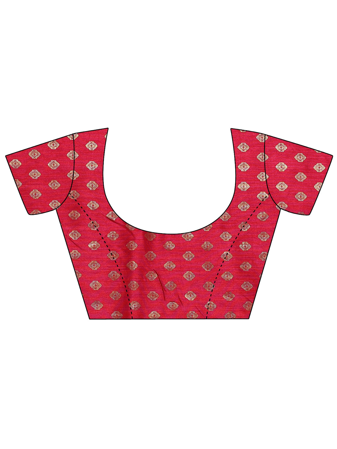  Blue Tribal Printed Silk Blend Saree With Unstitched Blouse Piece 