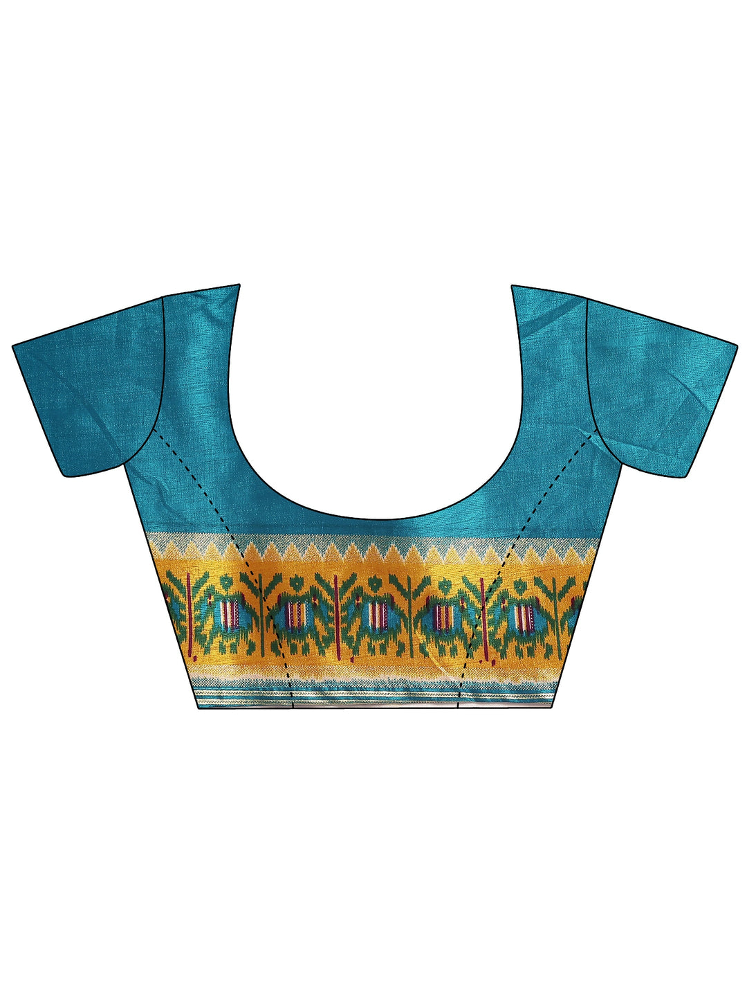  Burgundy Printed Silk Blend Saree With Unstitched Blouse Piece 