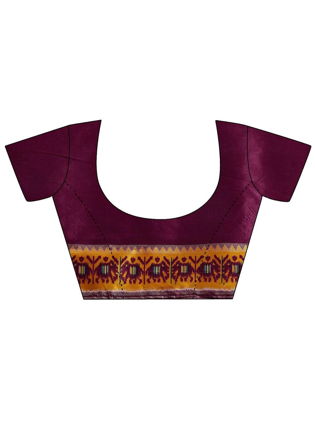  Blue Printed Silk Blend Saree With Unstitched Blouse Piece 