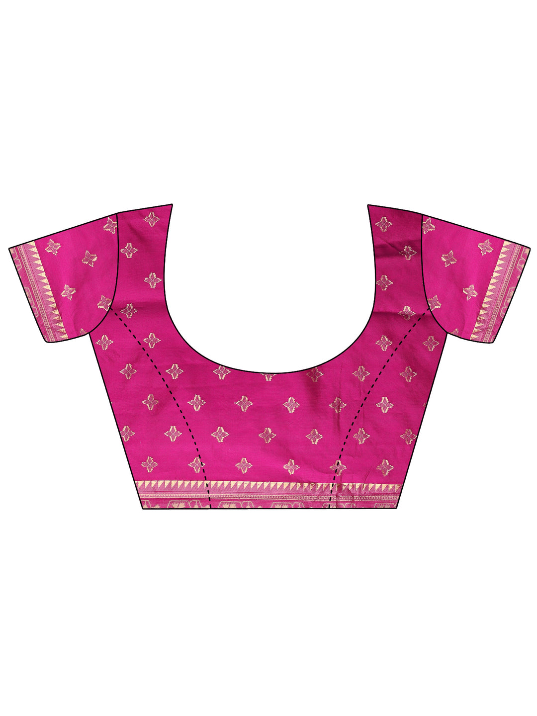  Purple Woven Design Silk Blend Sarees With Unstitched Blouse Piece 