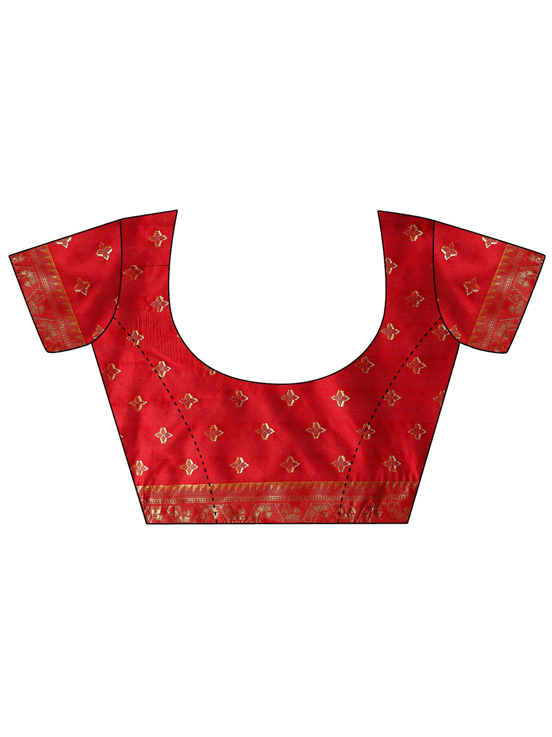  Green Woven Design Silk Blend Banarasi Saree With Unstitched Blouse Piece 