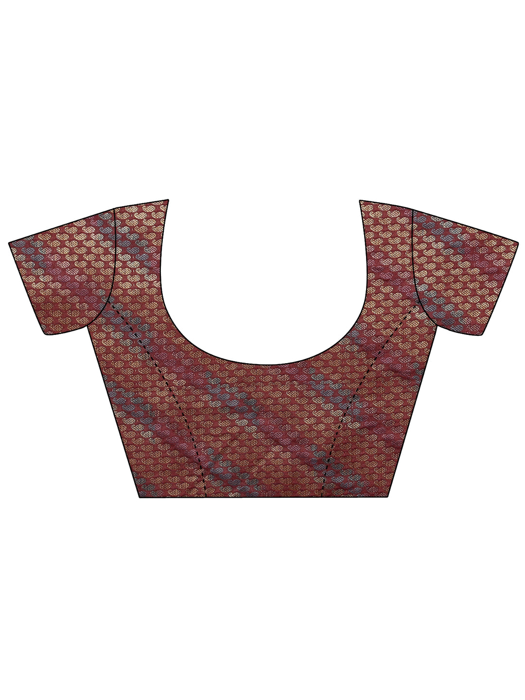  Pink Woven Design Silk Blend Saree With Unstitched Blouse Piece 