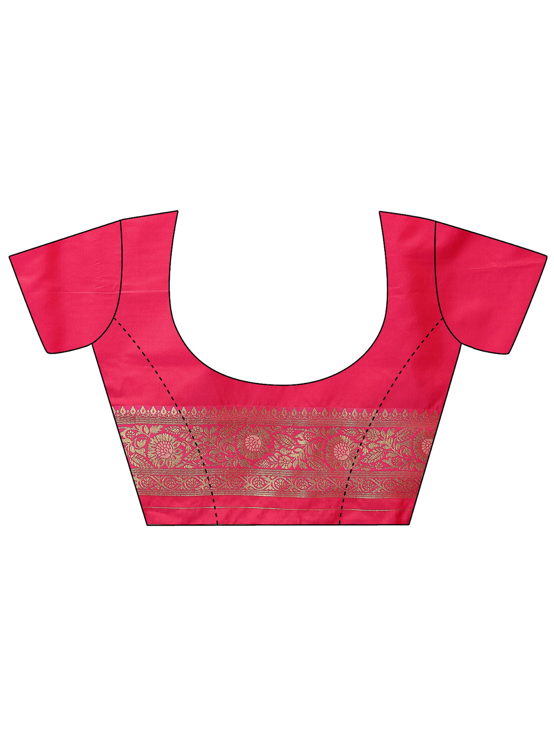  Peach Woven Design Silk Blend Sarees With Unstitched Blouse Piece 