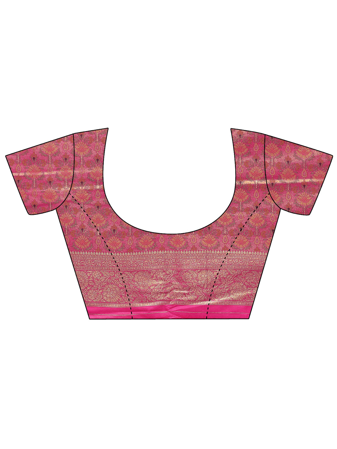  Pink Woven Design Silk Blend Sarees With Unstitched Blouse Piece 