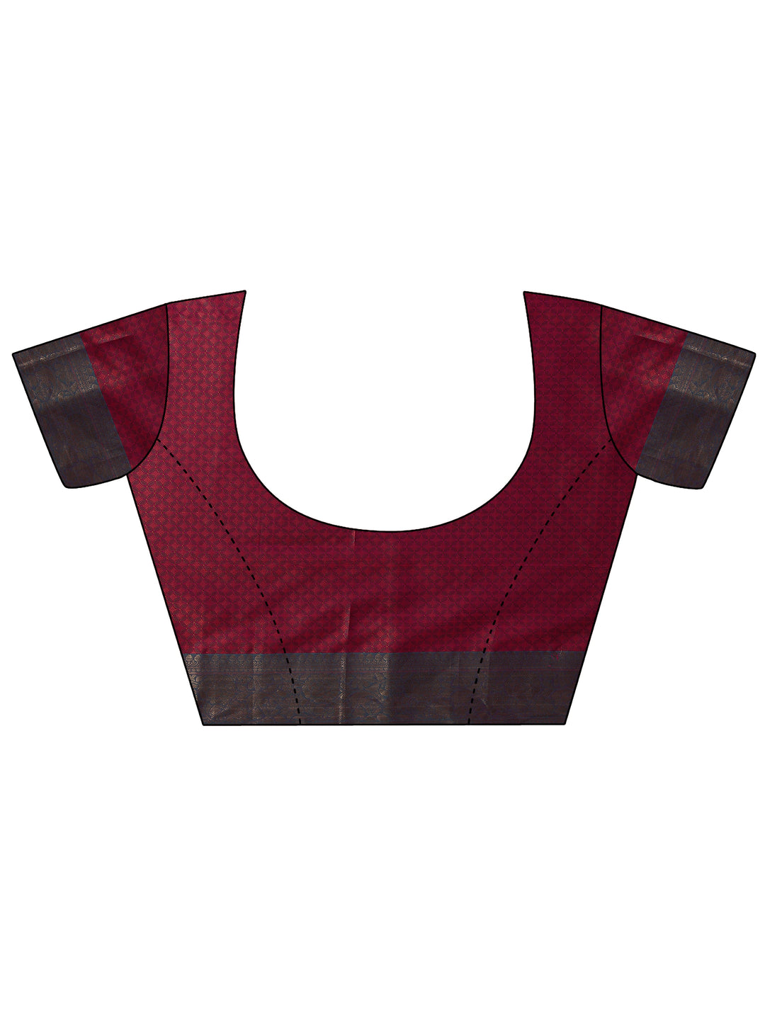  Magenta Woven Design Silk Blend Saree With Unstitched Blouse Piece 