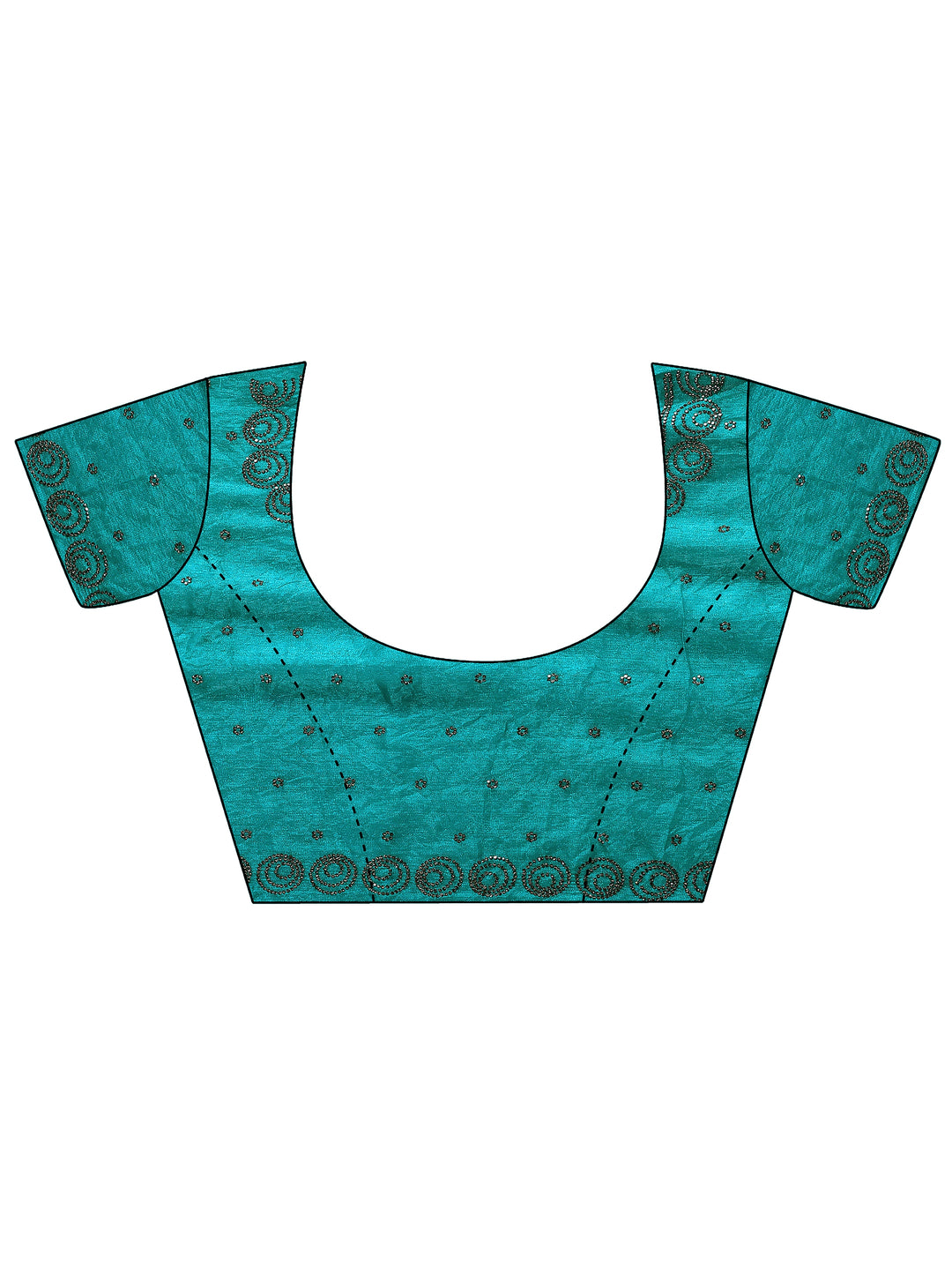  Green Solid Silk Blend Saree With Unstitched Blouse Piece 