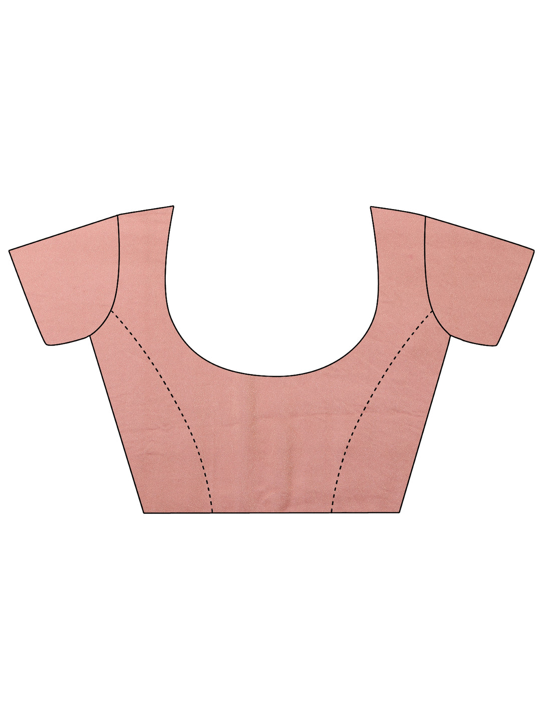  Peach Embellished Silk Blend Saree With Unstitched Blouse Piece 