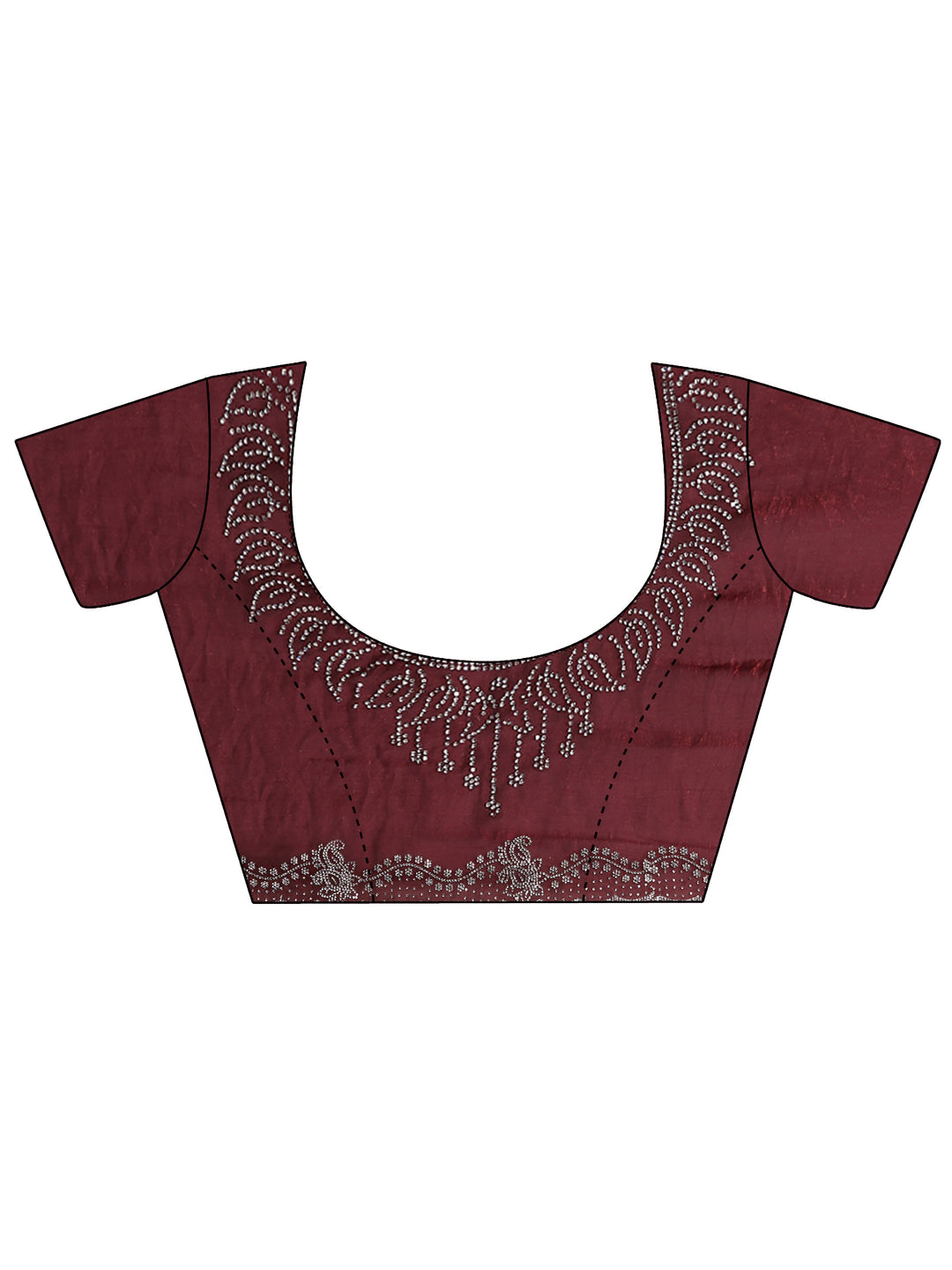  Blue Solid Silk Blend Saree With Unstitched Blouse Piece 