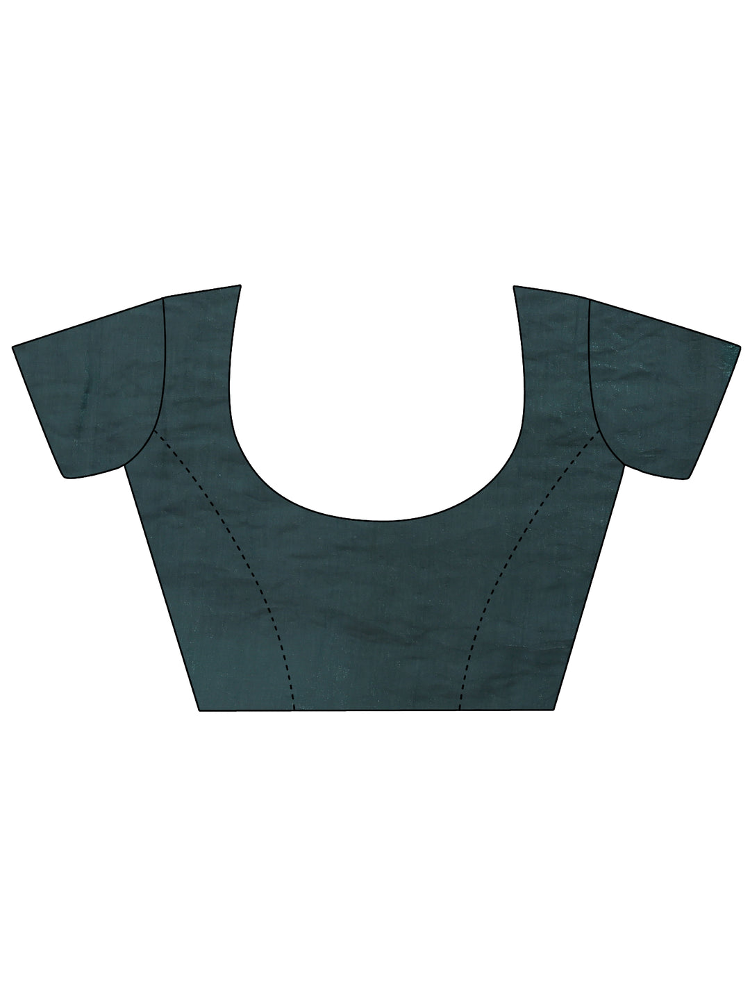  Green Solid Silk Blend Saree With Unstitched Blouse Piece 