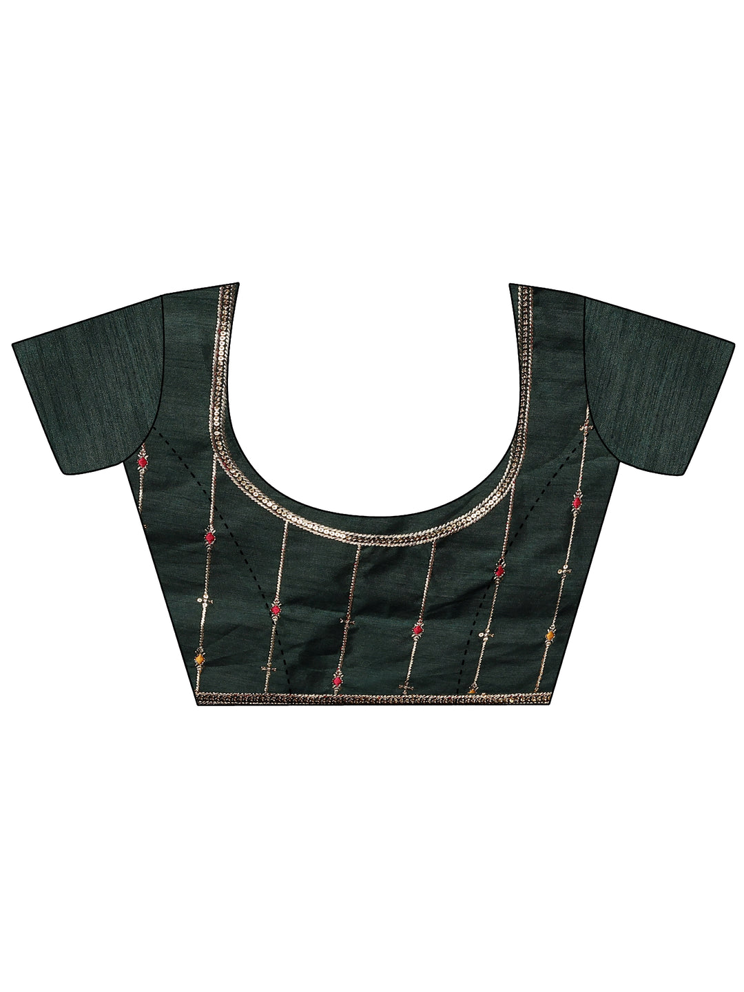  Red Solid Silk Blend Saree With Unstitched Blouse Piece 