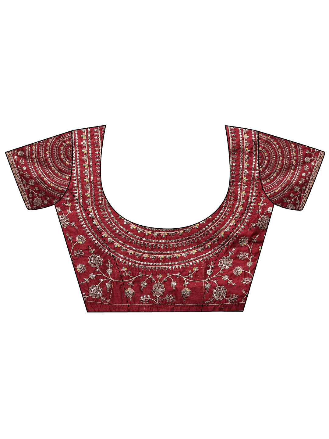  Peach Solid Silk Blend Saree With Unstitched Blouse Piece 