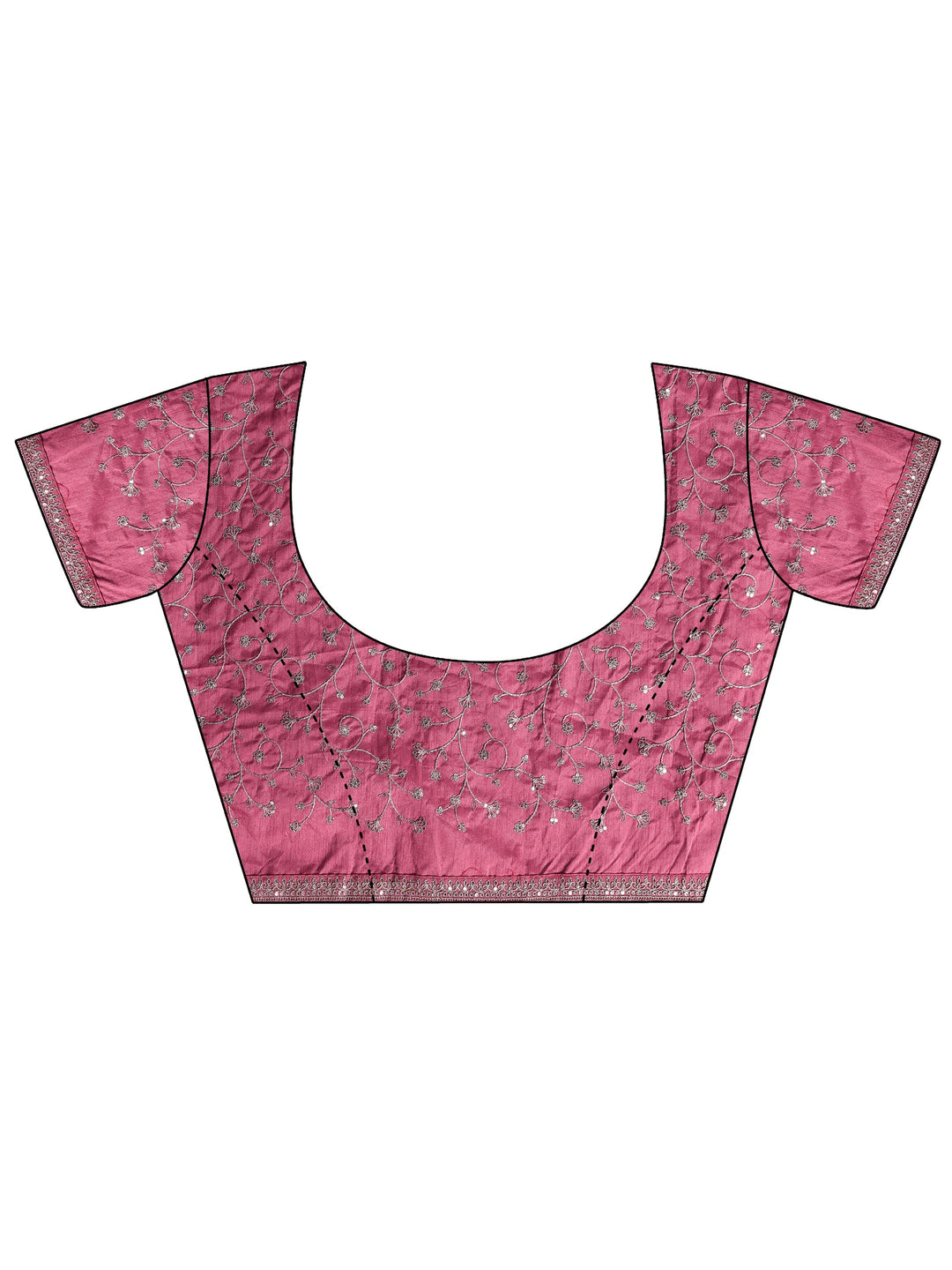  Peach Solid Silk Blend Saree With Unstitched Blouse Piece 