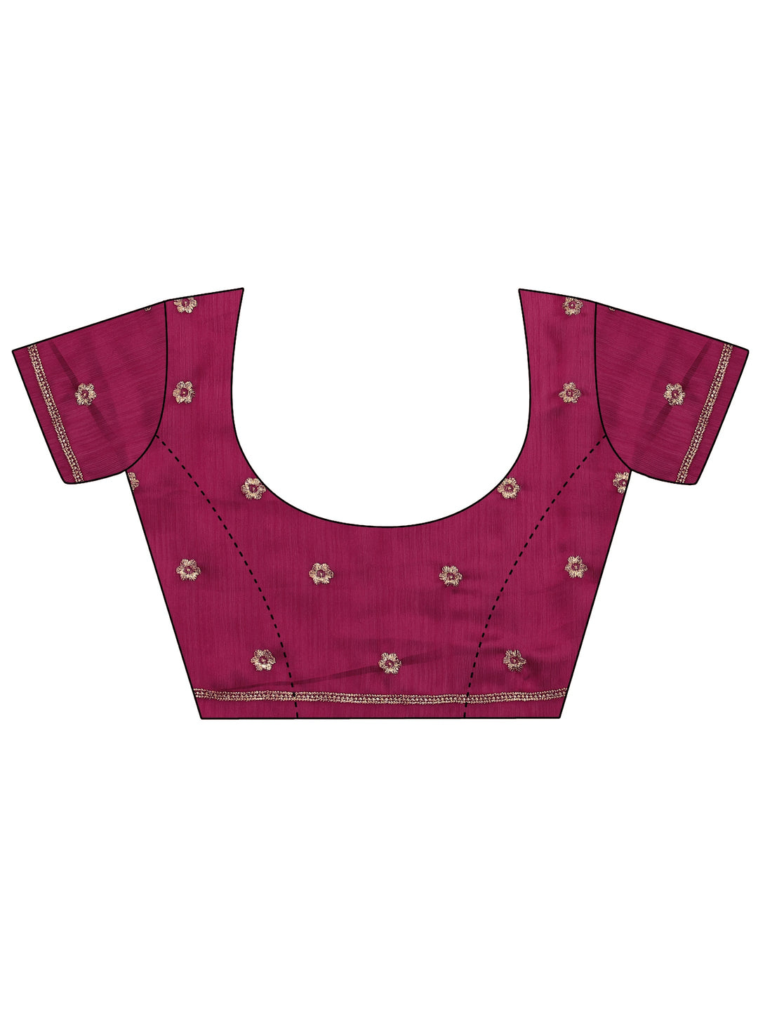  Pink Embellished Silk Blend Saree With Unstitched Blouse Piece 