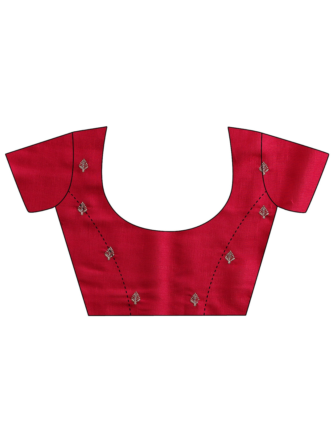  Purple Embellished Silk Blend Saree With Unstitched Blouse Piece 