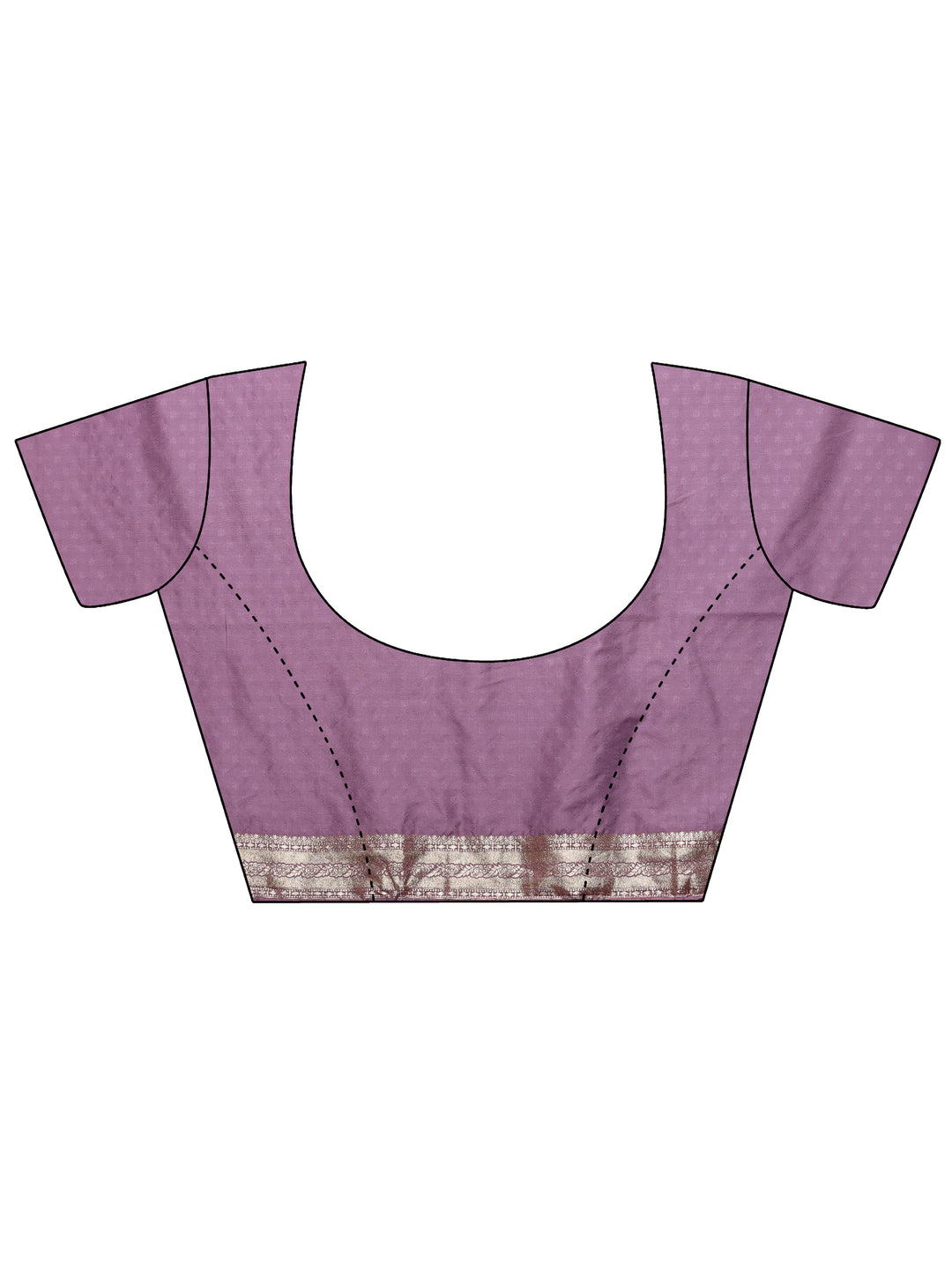  Lavender Woven Design Silk Blend Saree With Unstitched Blouse Piece 