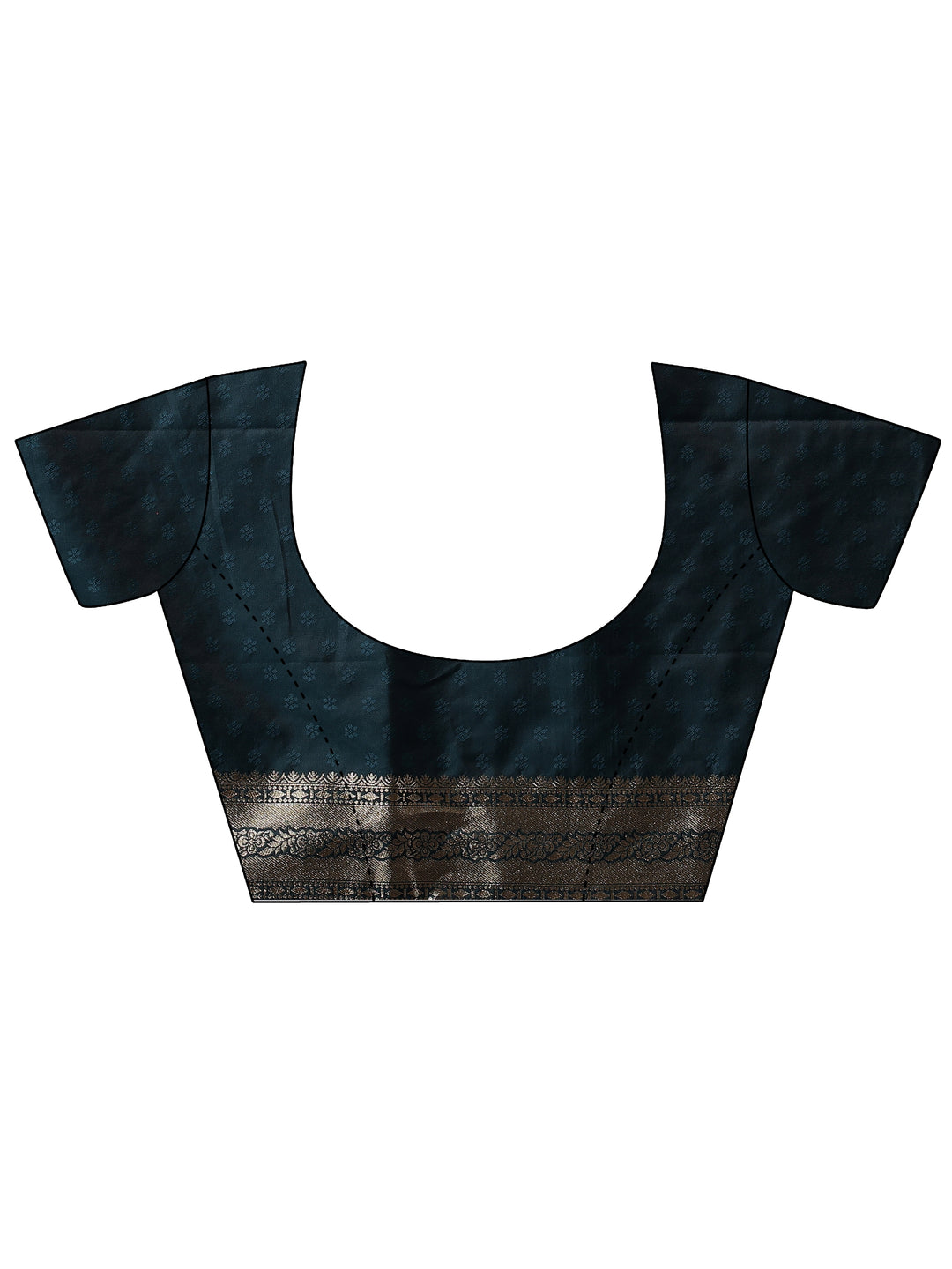  Blue Woven Design Silk Blend Saree With Unstitched Blouse Piece 