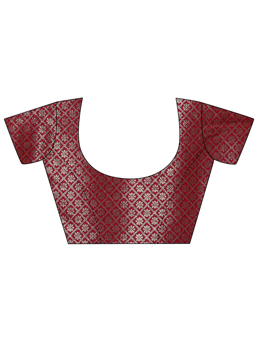  Blue Geometric Woven Design Silk Blend Saree With Unstitched Blouse Piece 